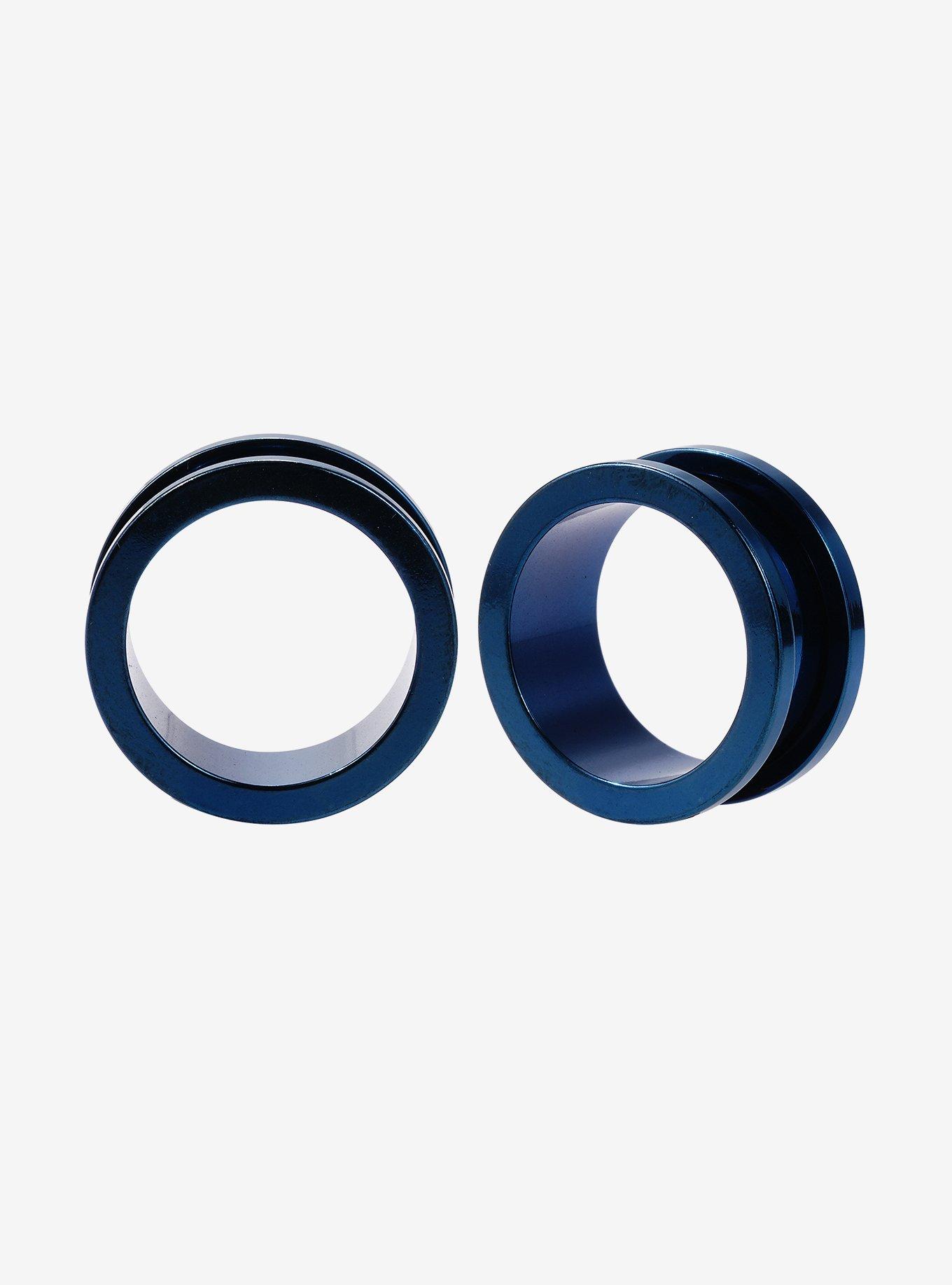 Steel Anodized Blue Tunnel Plug 2 Pack | Hot Topic