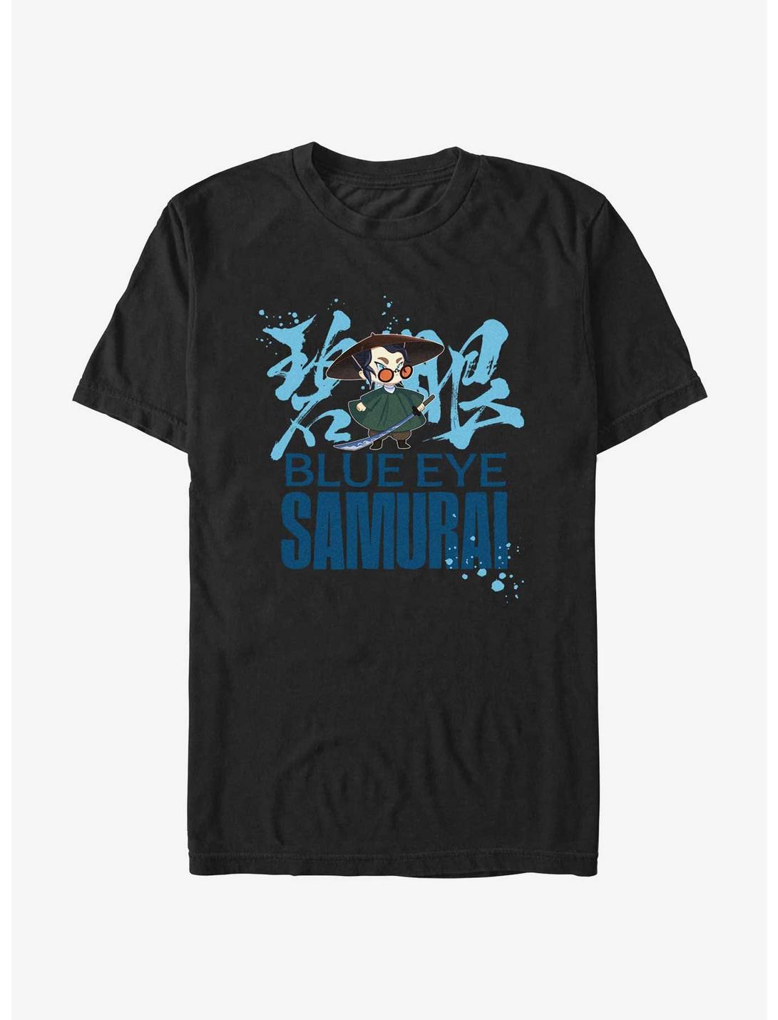 Blue Eye Samurai Mizu Chibi Style T-Shirt, BLACK, hi-res