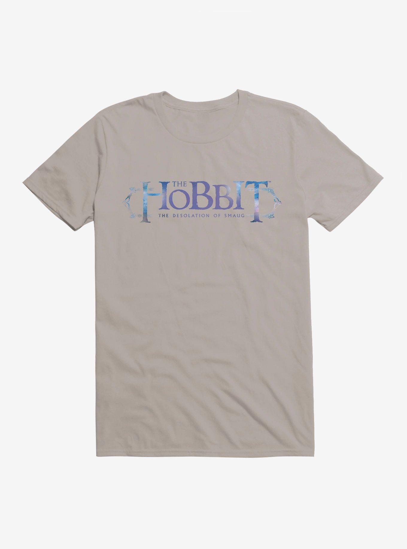 The Hobbit: The Desolation Of Smaug Title Logo T-Shirt, LIGHT GREY, hi-res