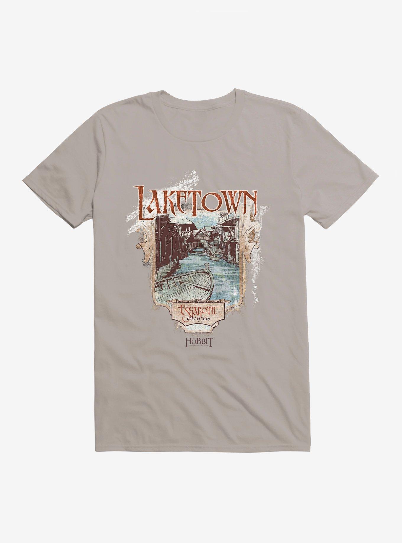 The Hobbit: The Desolation Of Smaug Laketown T-Shirt, LIGHT GREY, hi-res