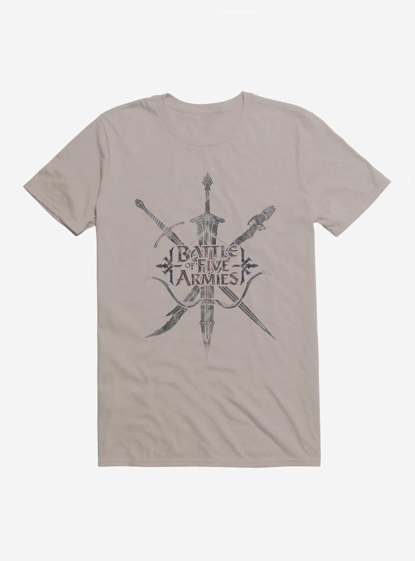 The Hobbit: The Battle Of The Five Armies Sword Logo T-Shirt, LIGHT GREY, hi-res