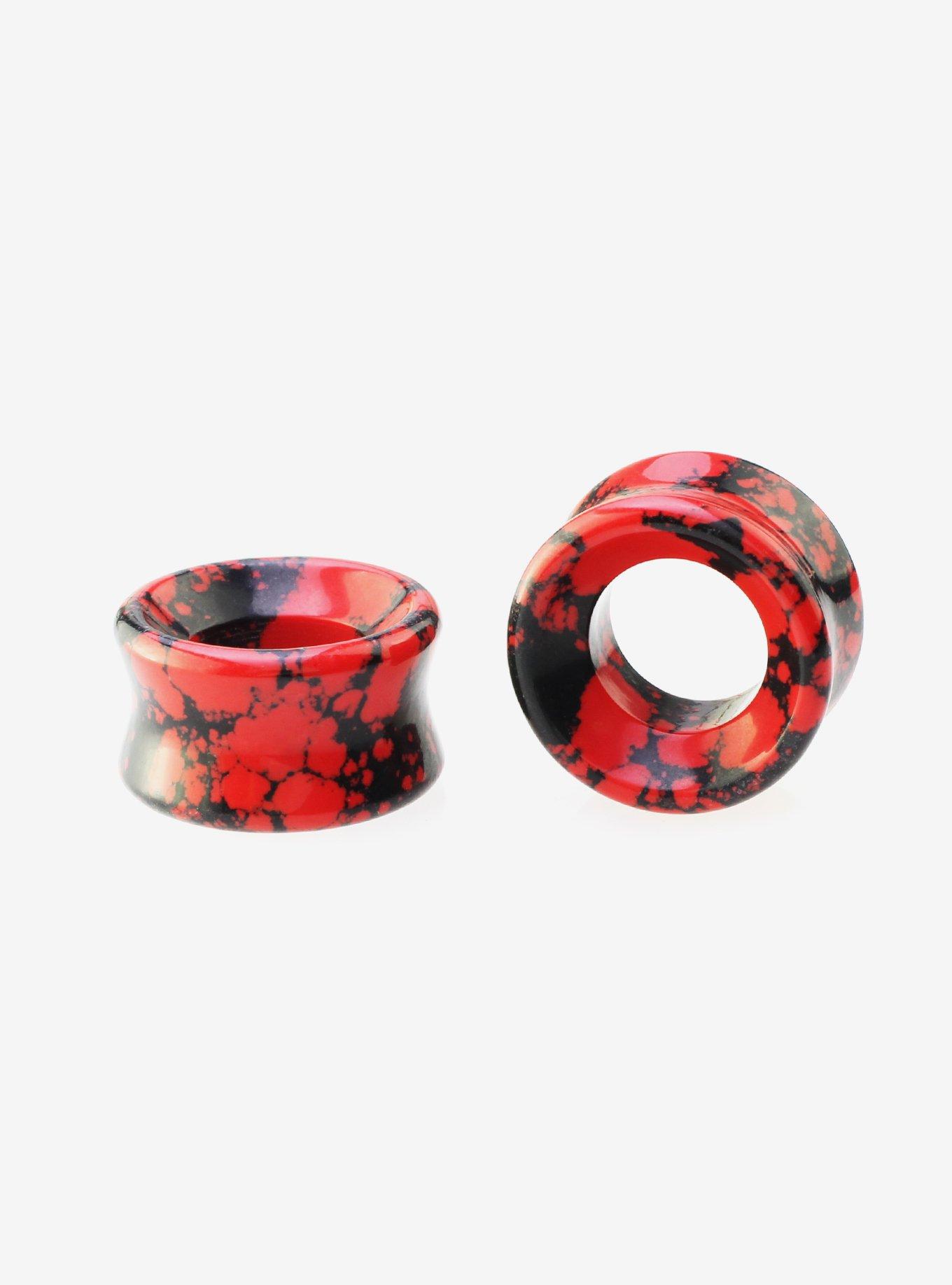 Stone Red & Black Eyelet Plug 2 Pack, MULTI, hi-res