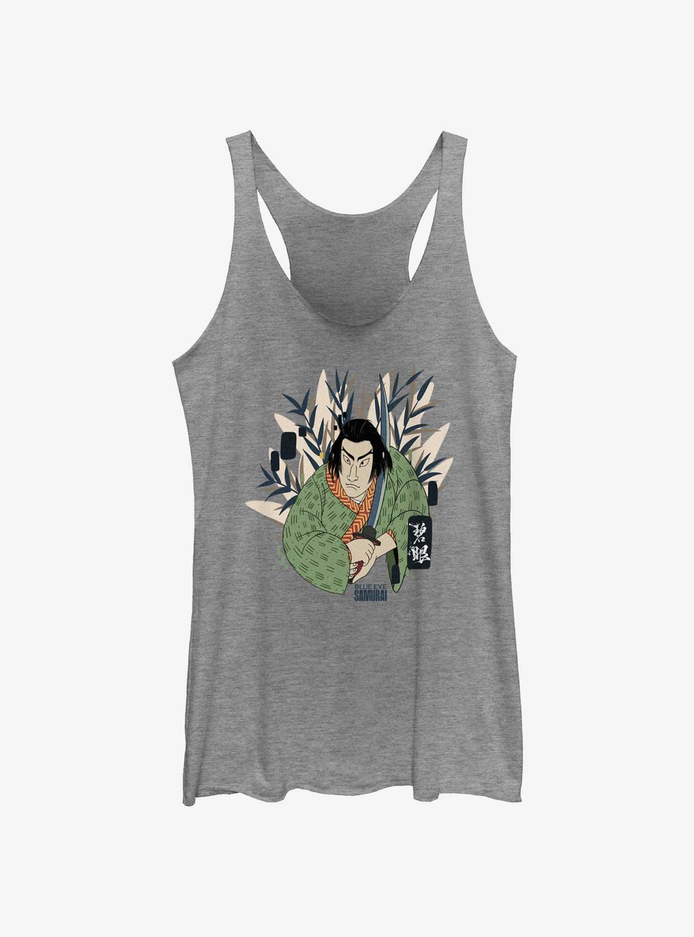 Blue Eye Samurai Taigen Japanese Art Style Womens Tank Top, GRAY HTR, hi-res