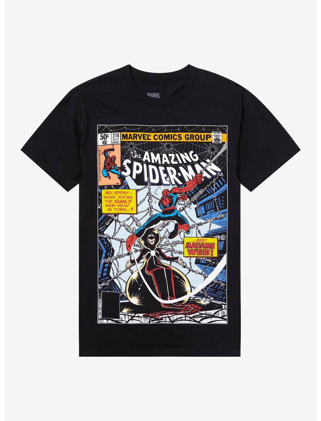 Marvel The Amazing Spider-Man Madame Web Comic Cover T-Shirt, BLACK, hi-res