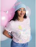 Cinnamoroll Balloons Pink Tie-Dye Girls Boyfriend Fit GIrls T-Shirt, MULTI, hi-res