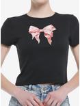 Pink Bow Girls Baby T-Shirt, PINK, hi-res