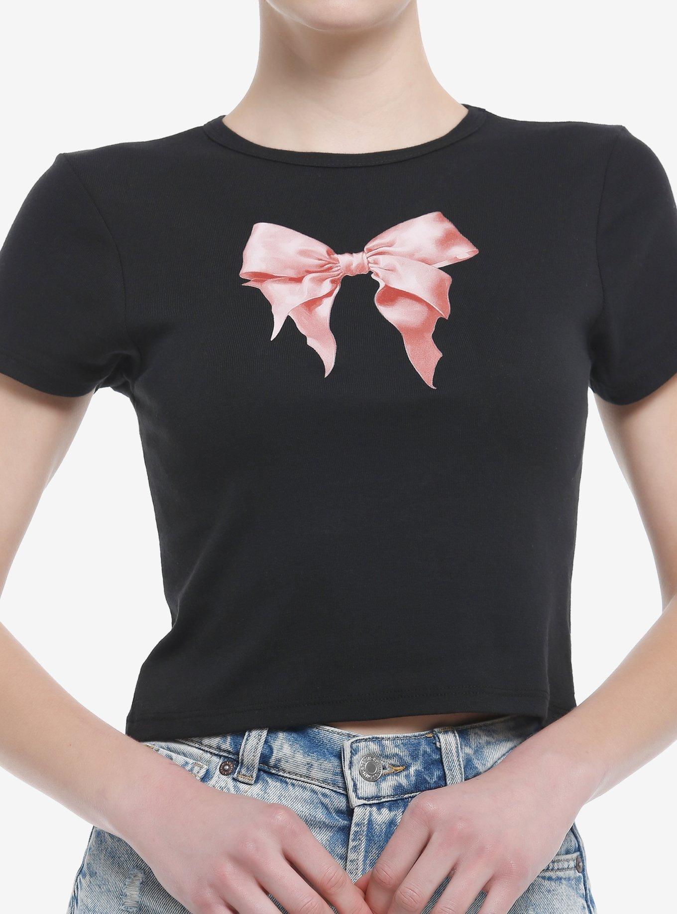 Pink Bow Girls Baby T-Shirt, PINK, hi-res