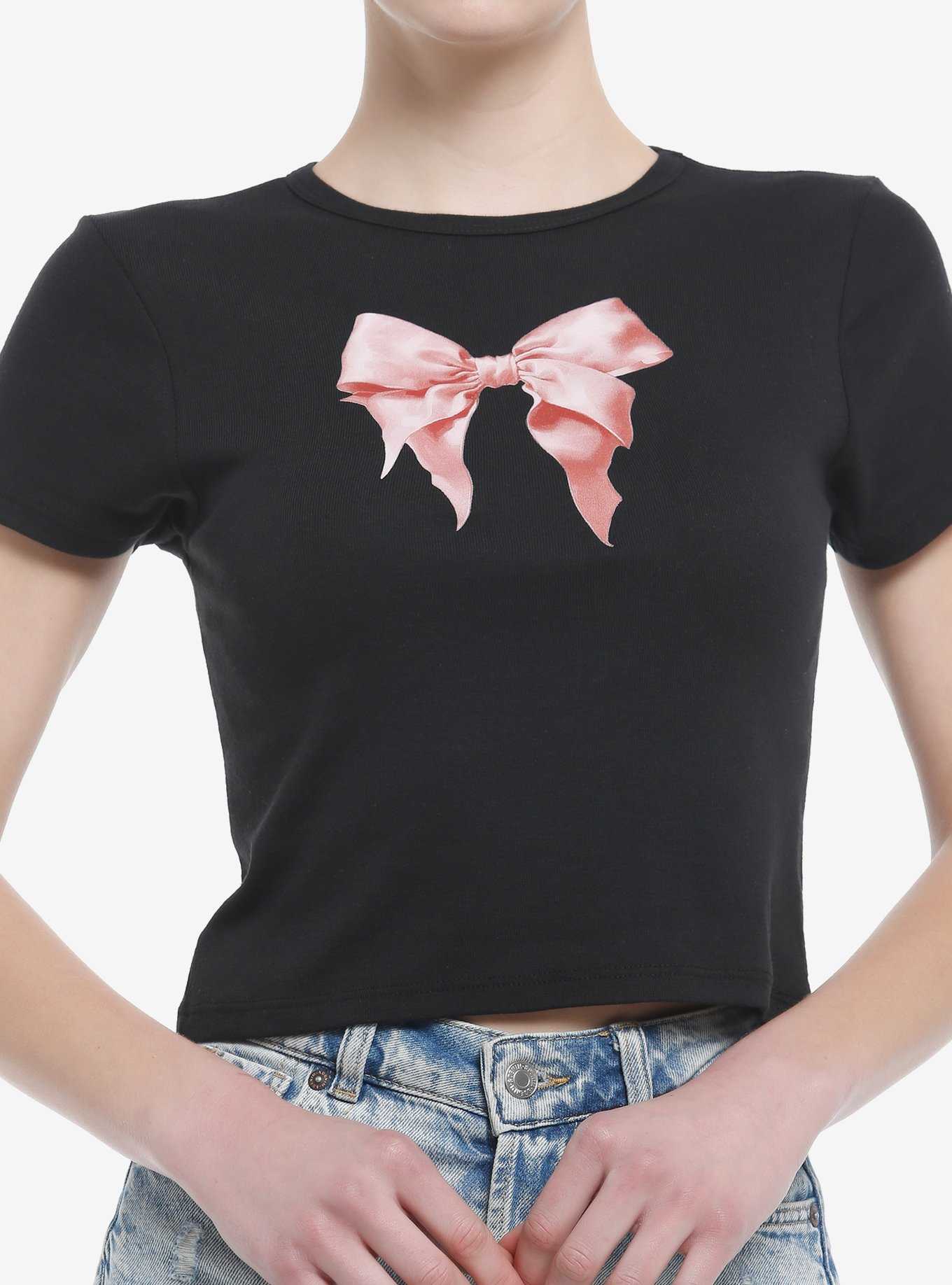 Pink Bow Girls Baby T-Shirt, , hi-res