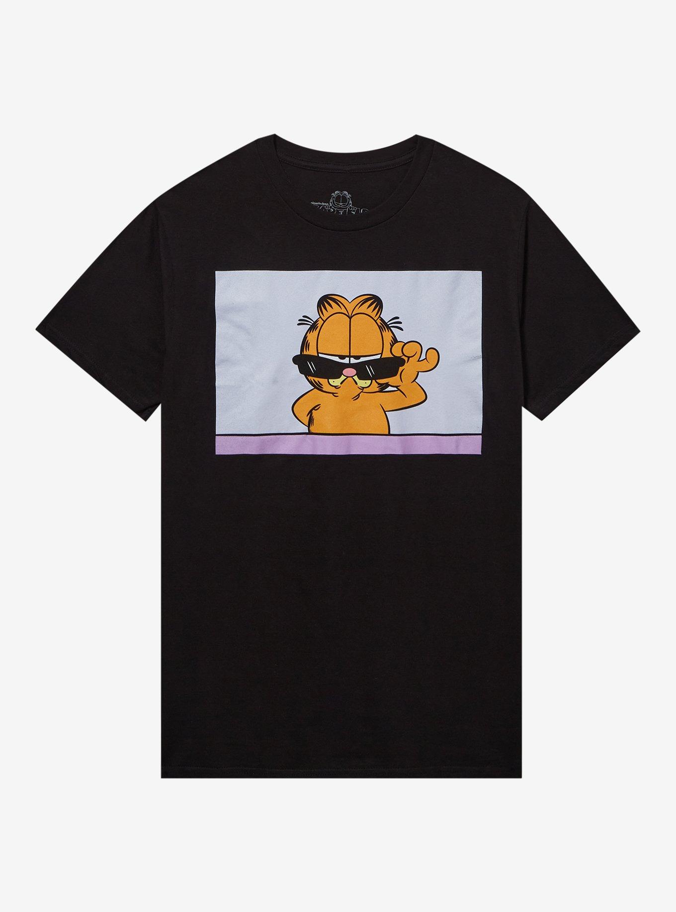 Garfield Sunglasses Panel T-Shirt, BLACK, hi-res