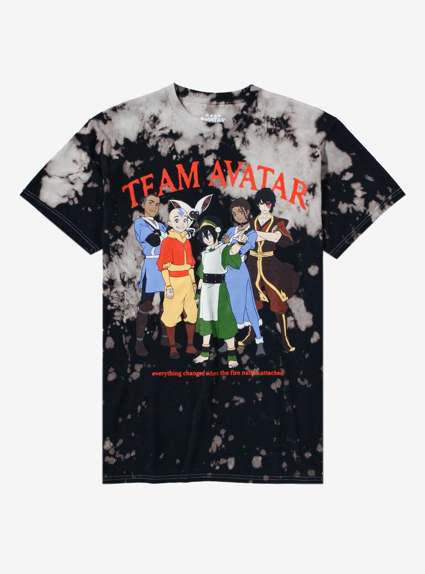 Avatar: The Last Airbender Group Acid Wash Boyfriend Fit Girls T-Shirt, MULTI, hi-res