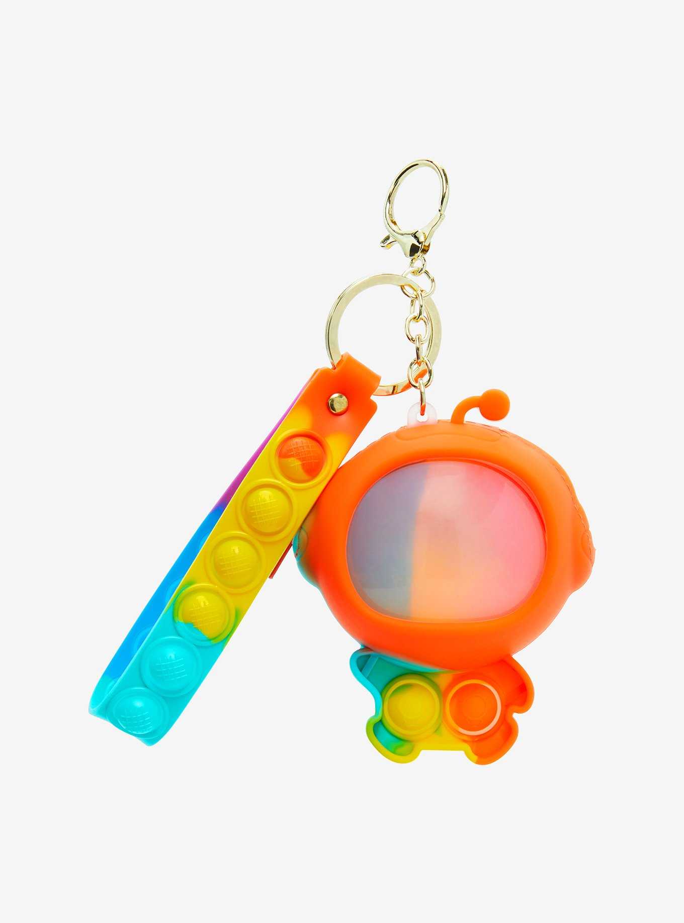 Astronaut Strap Rainbow Fidget Pop Key Chain, , hi-res