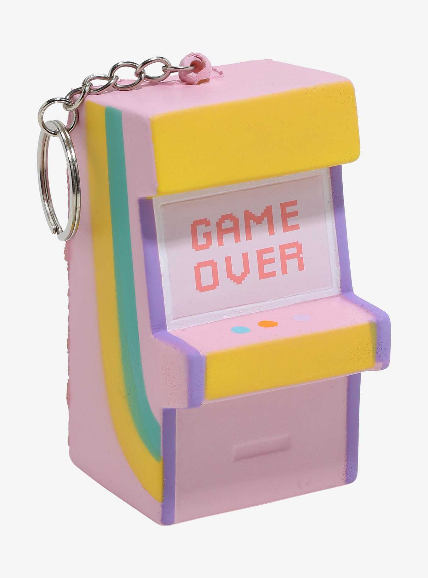 Game Over Arcade Machine Squishy Key Chain, , hi-res