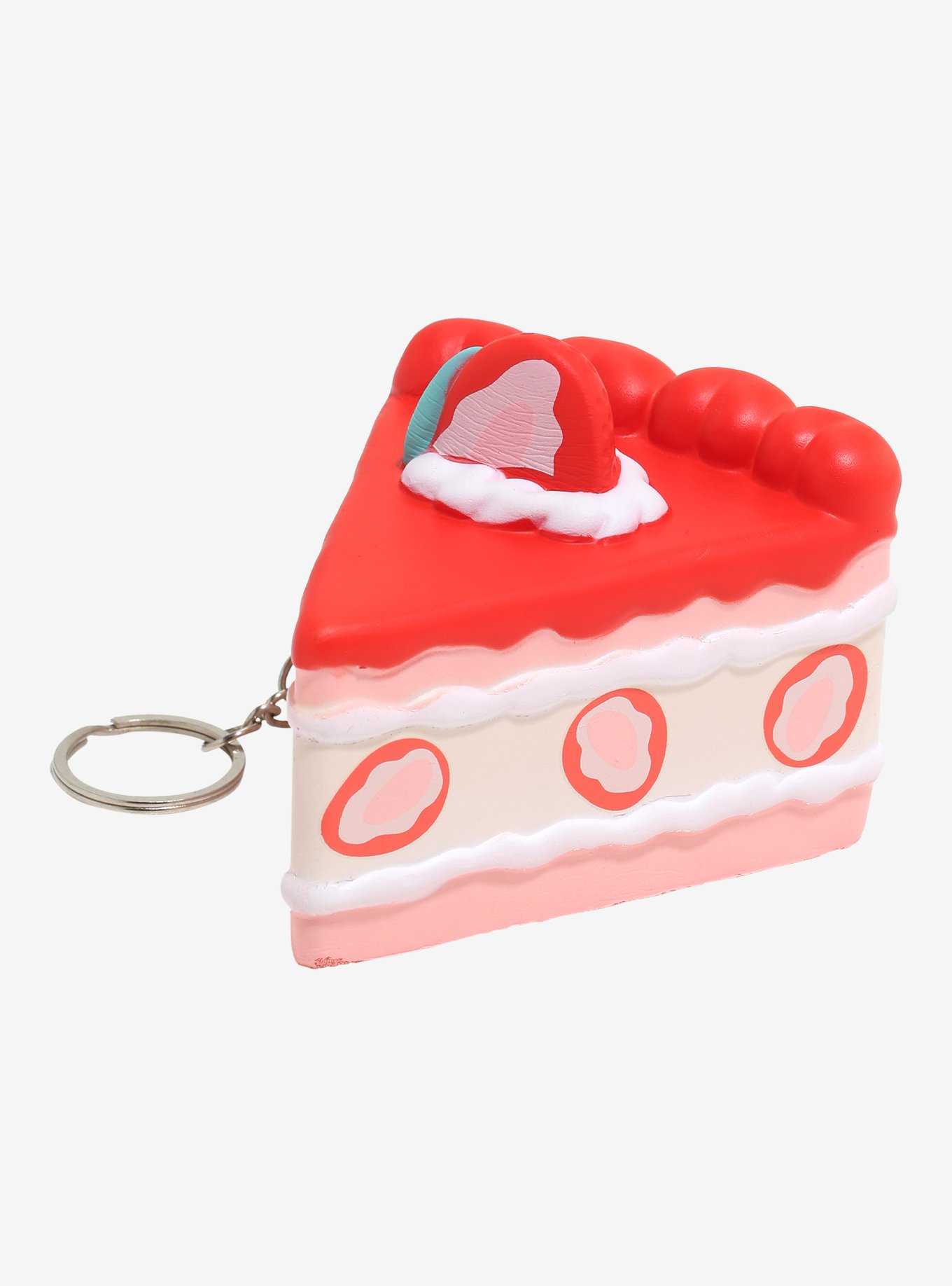 Strawberry Cake Squishy Key Chain, , hi-res