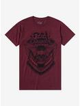 Ozzy Osbourne Winged Skull Burgundy Boyfriend Fit Girls T-Shirt, BURGUNDY, hi-res