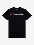 I Love Tattooed Girls T-Shirt, BLACK, hi-res