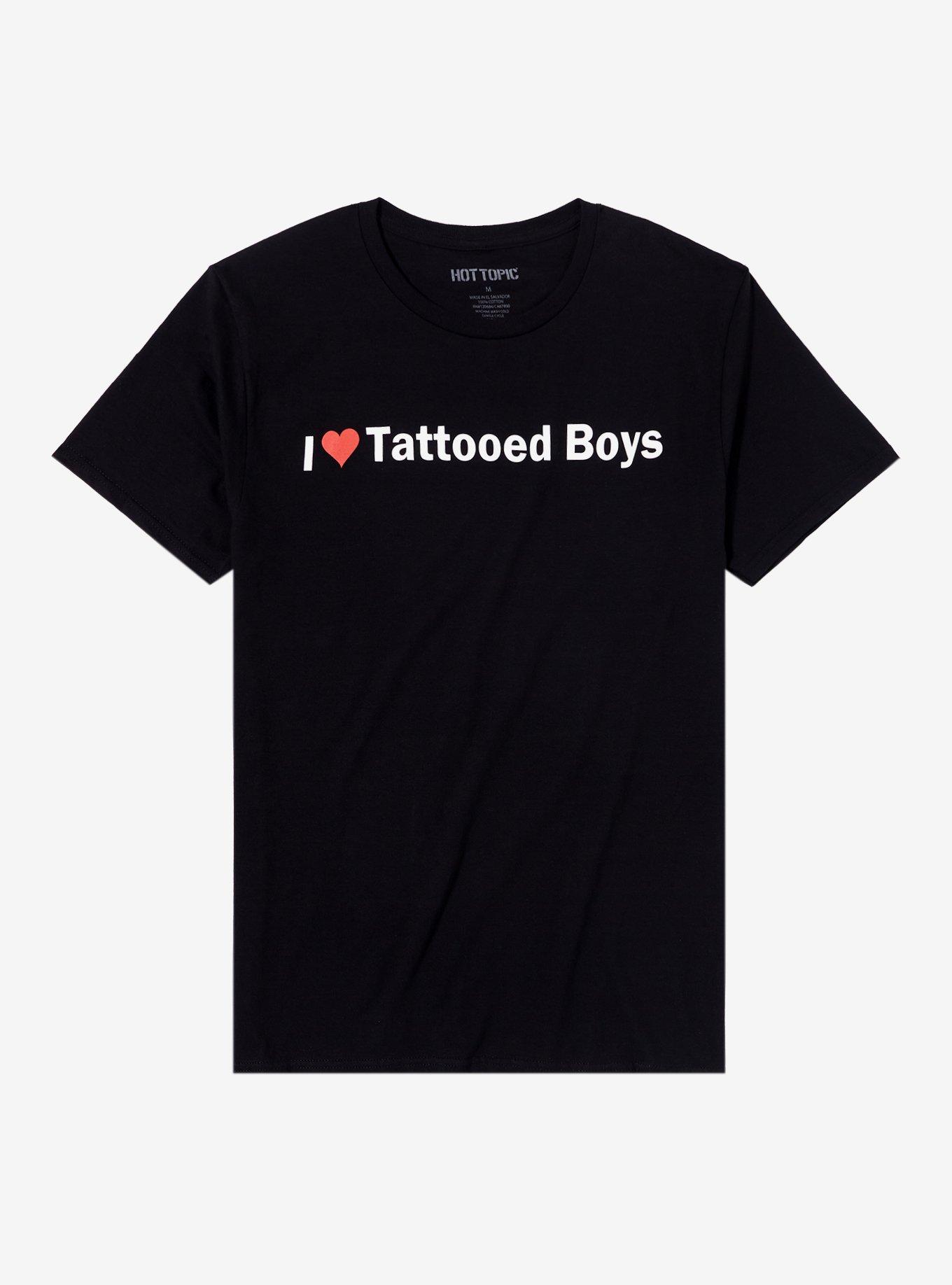 I Love Tattooed Boys T-Shirt, BLACK, hi-res