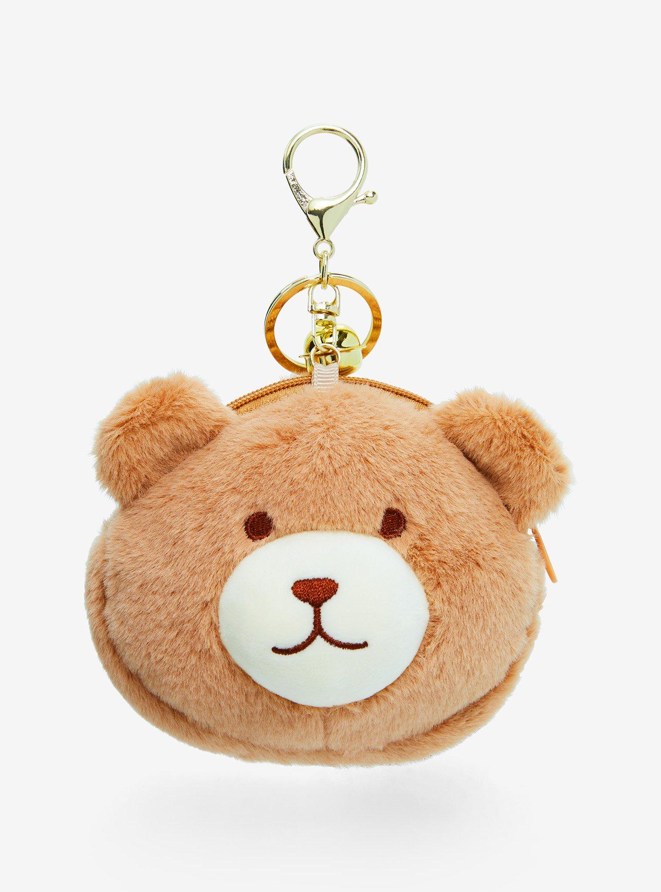 Bear Pouch Plush Key Chain, , hi-res