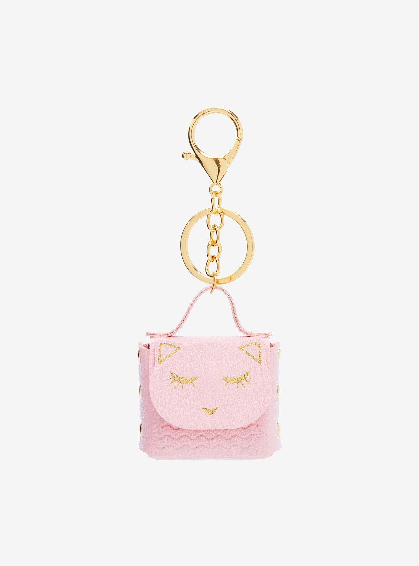 Pink Cat Purse Key Chain, , hi-res