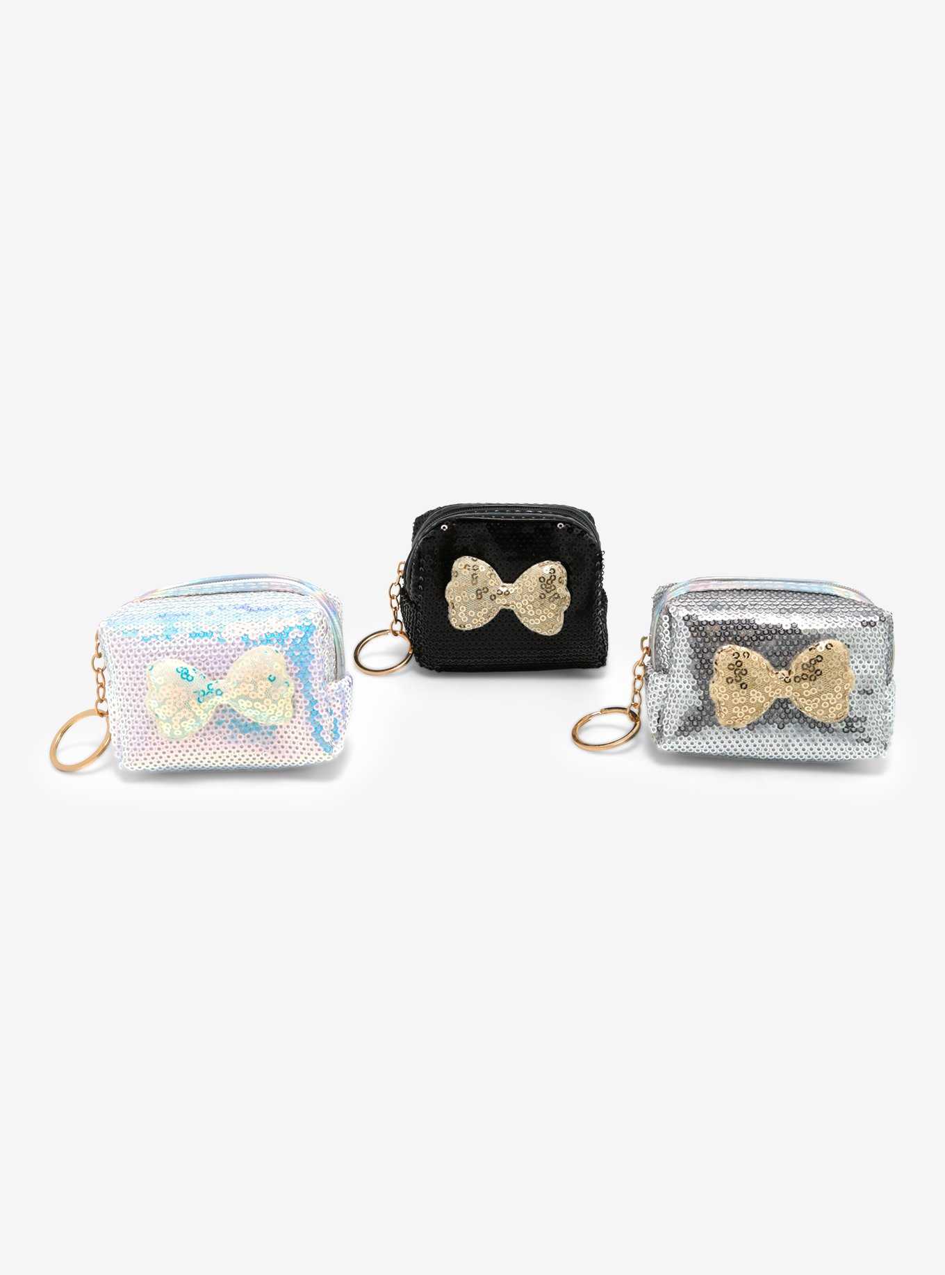 Sequin Bow Coin Purse Blind Assortment Key Chain, , hi-res