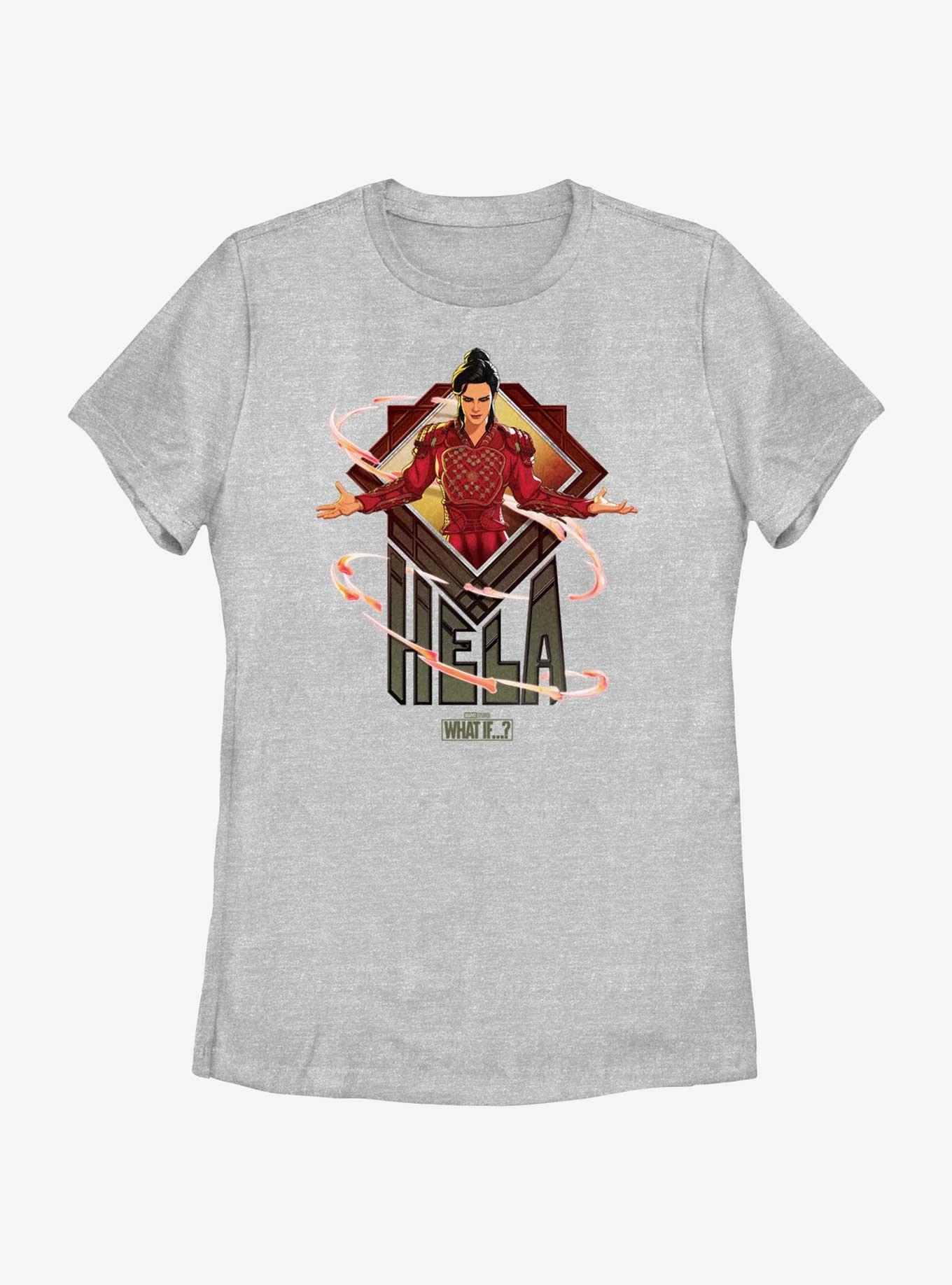 Marvel What If...? Hela Pose Womens T-Shirt, ATH HTR, hi-res