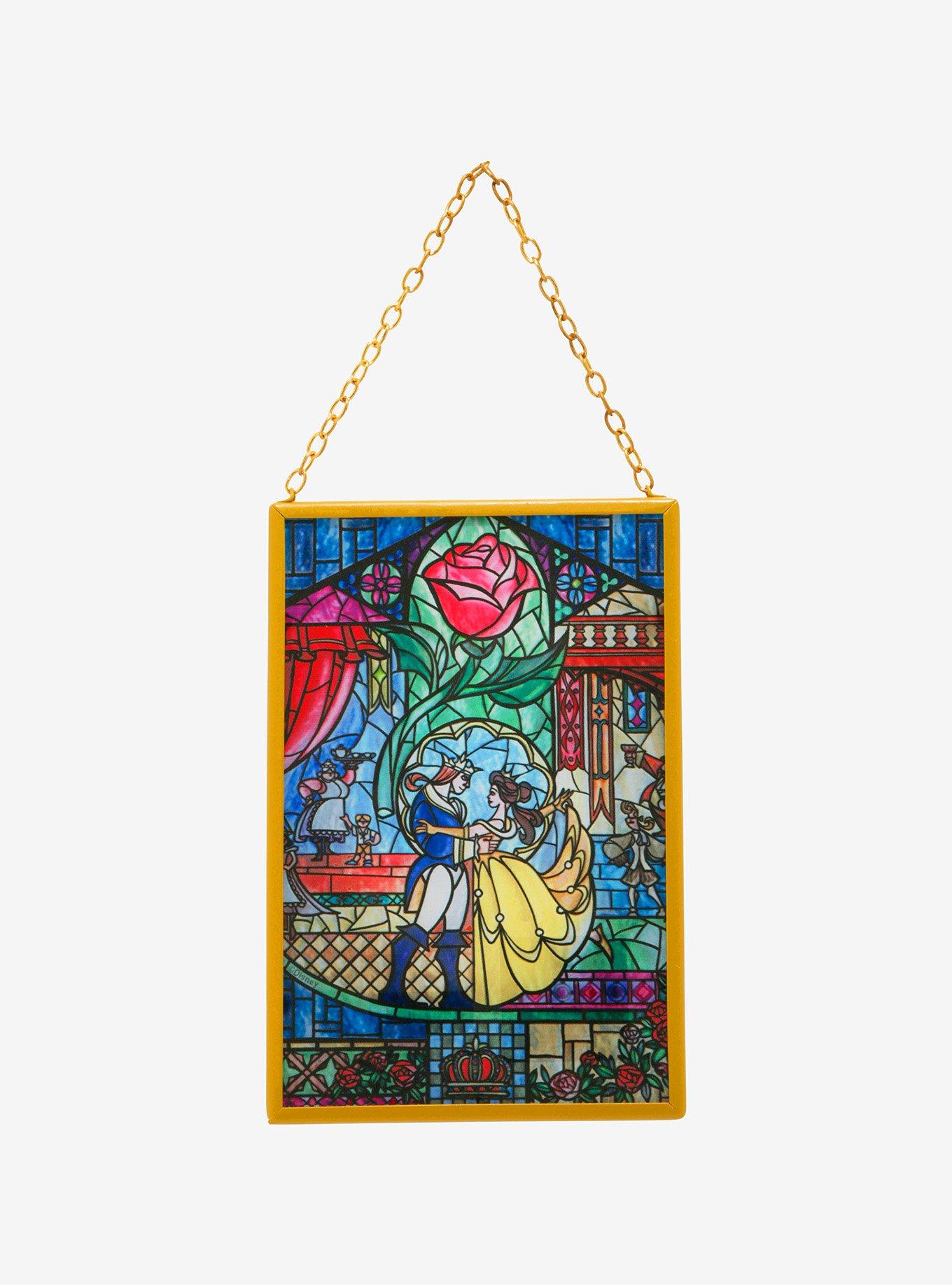 Disney Beauty And The Beast Stained Glass Wall Art, , hi-res