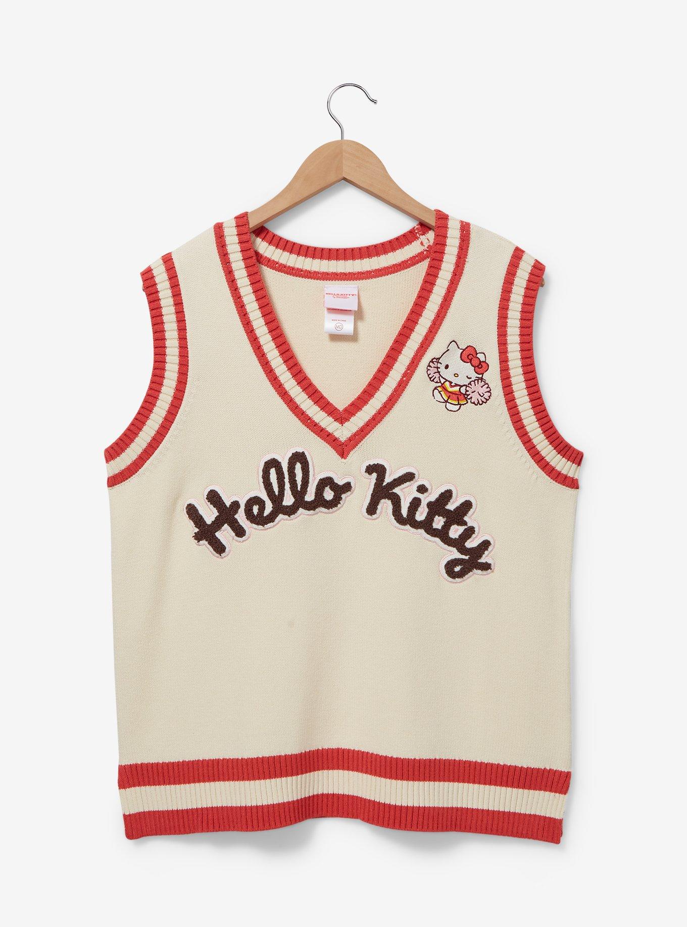 Sanrio Hello Kitty Sporty Cheerleading Women's Vest — BoxLunch Exclusive, NATURAL, hi-res