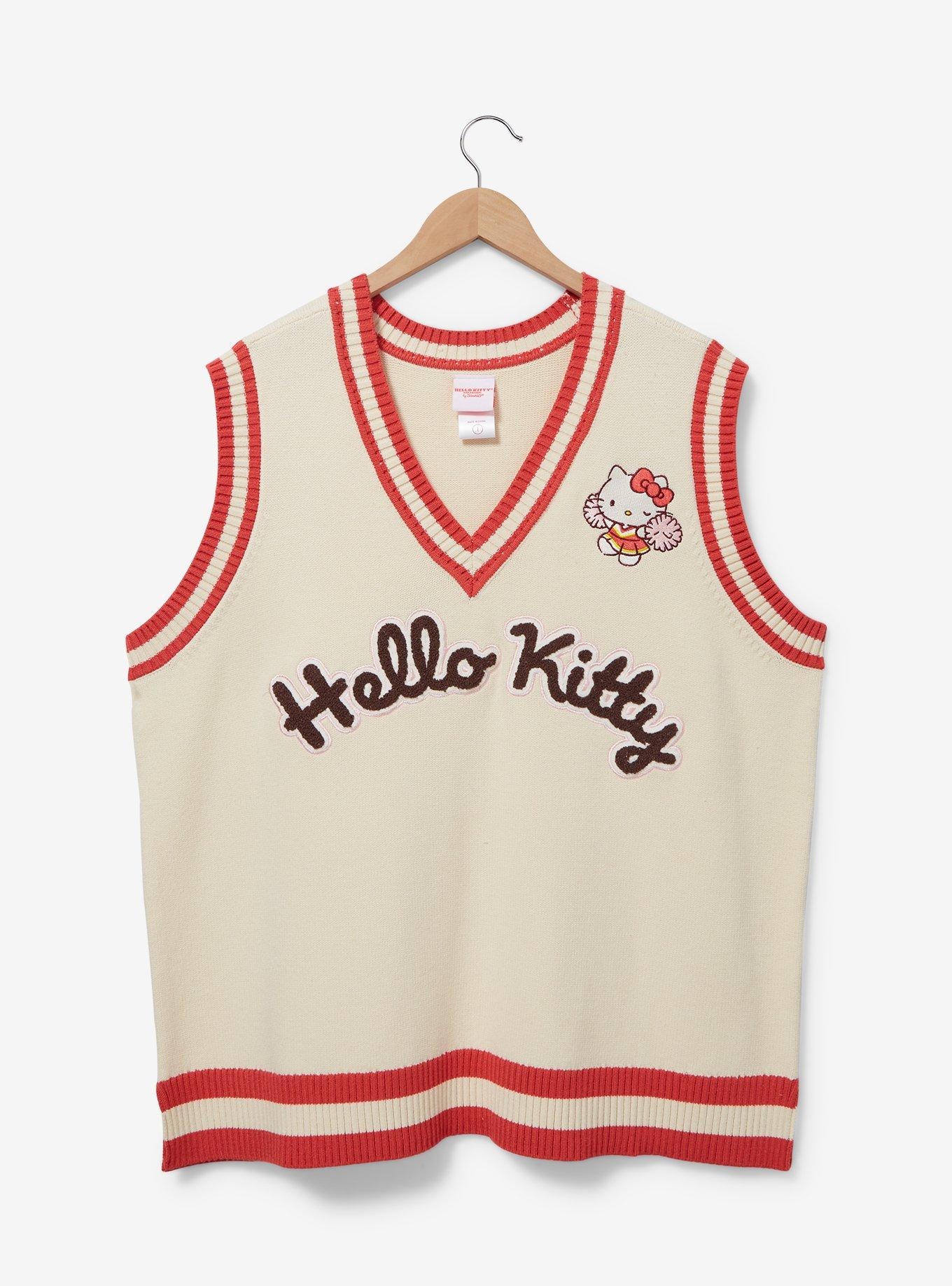 Sanrio Hello Kitty Sporty Cheerleading Women's Plus Size Vest — BoxLunch Exclusive, NATURAL, hi-res