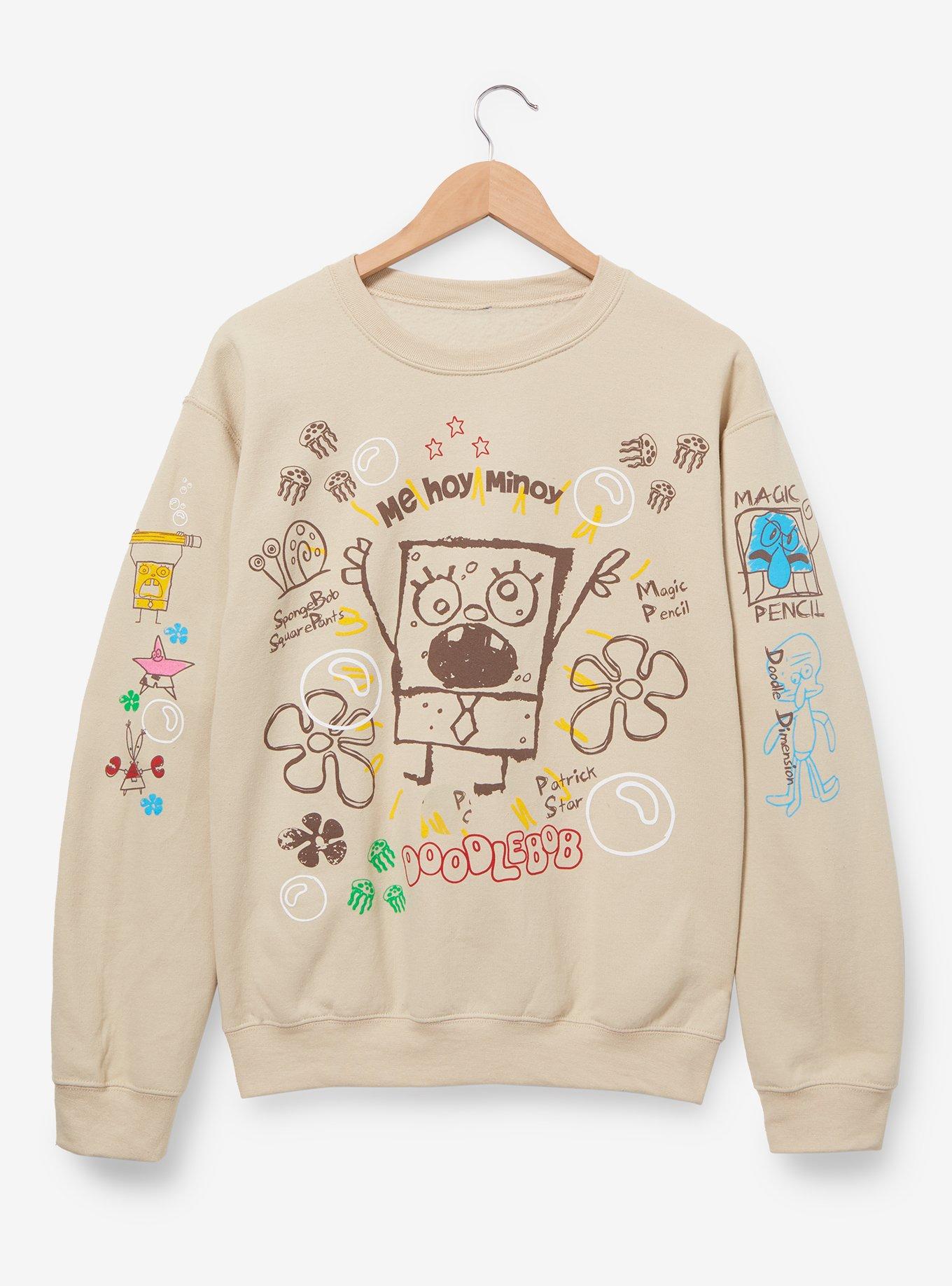 SpongeBob SquarePants DoodleBob Allover Icons Crewneck - BoxLunch