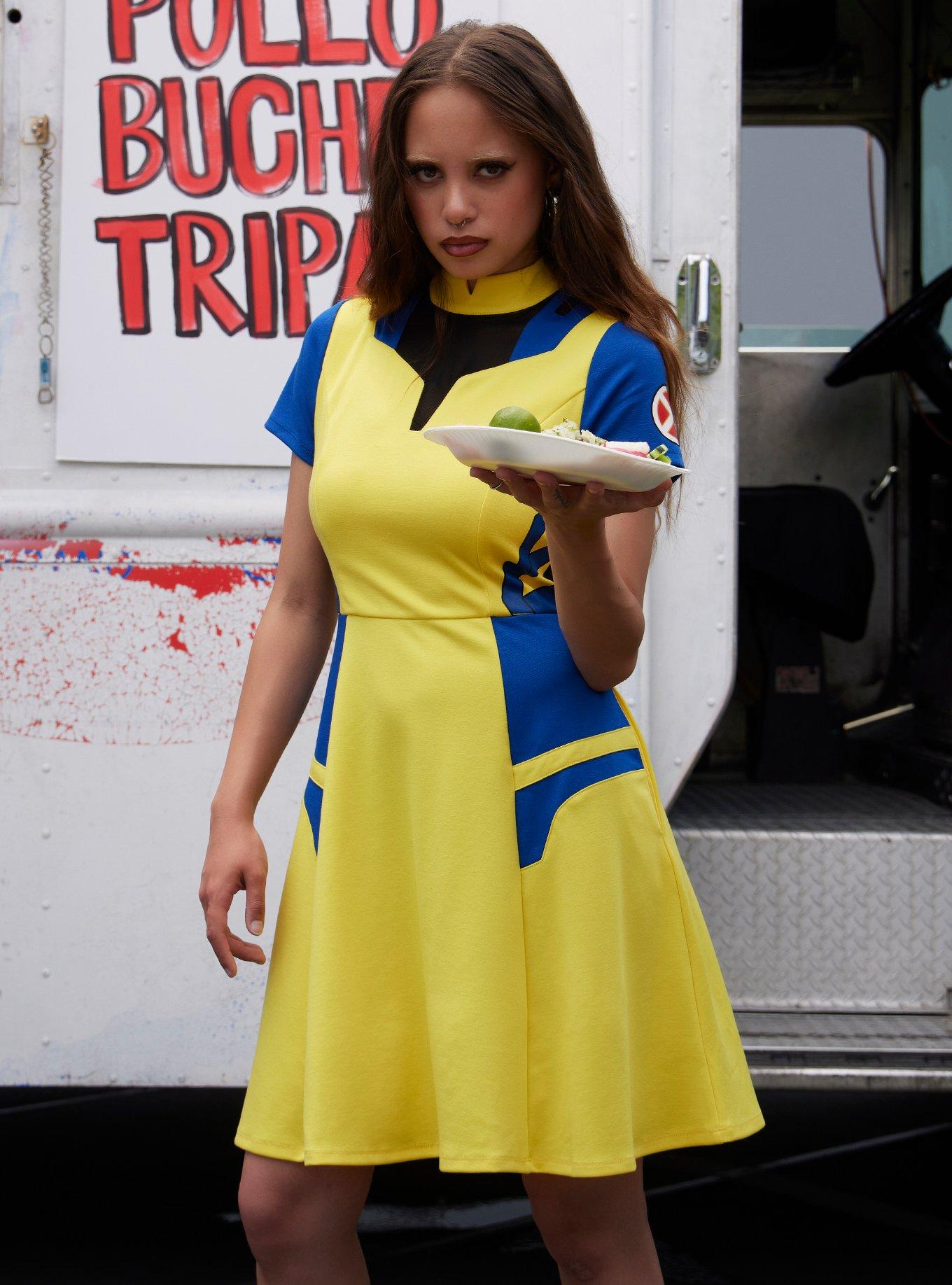 Her Universe Marvel Deadpool & Wolverine Color-Block Wolverine Dress, MULTI, hi-res
