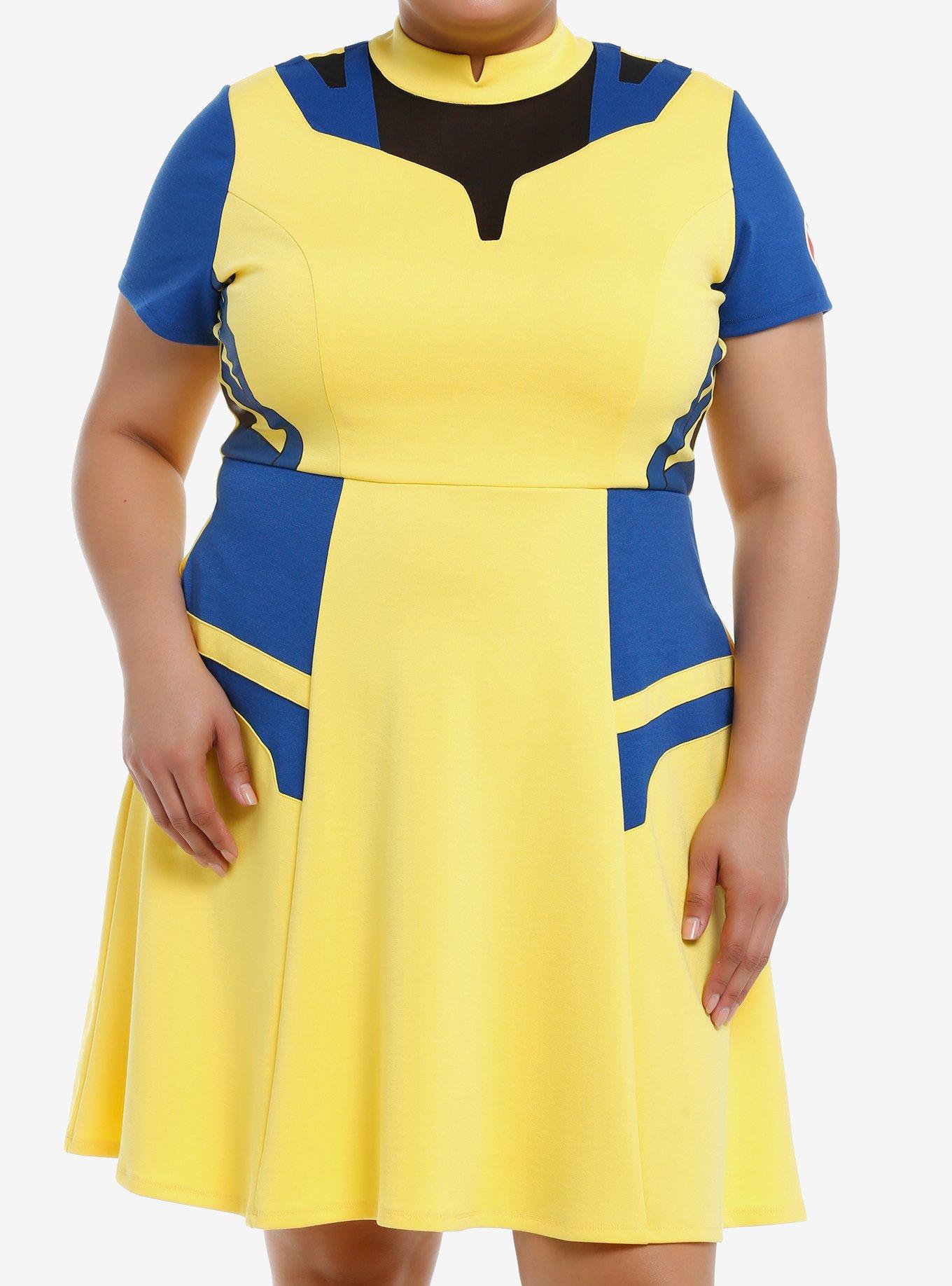 Her Universe Marvel Deadpool & Wolverine Color-Block Wolverine Dress Plus Size, MULTI, hi-res