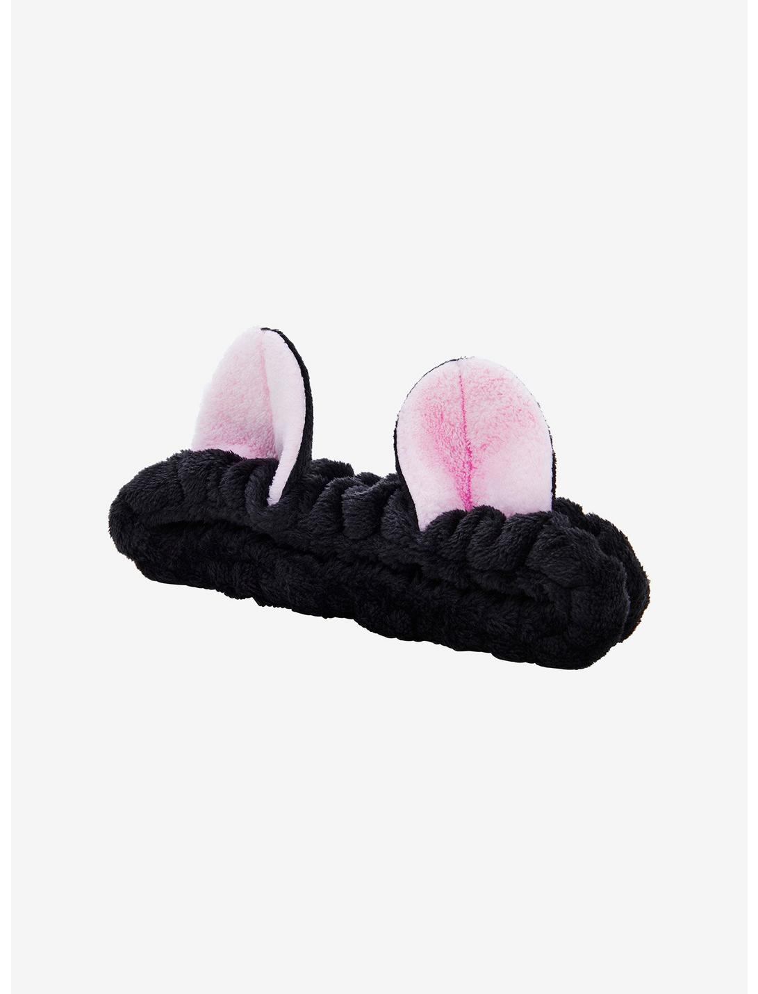 Black Cat 3D Ear Plush Spa Headband, , hi-res