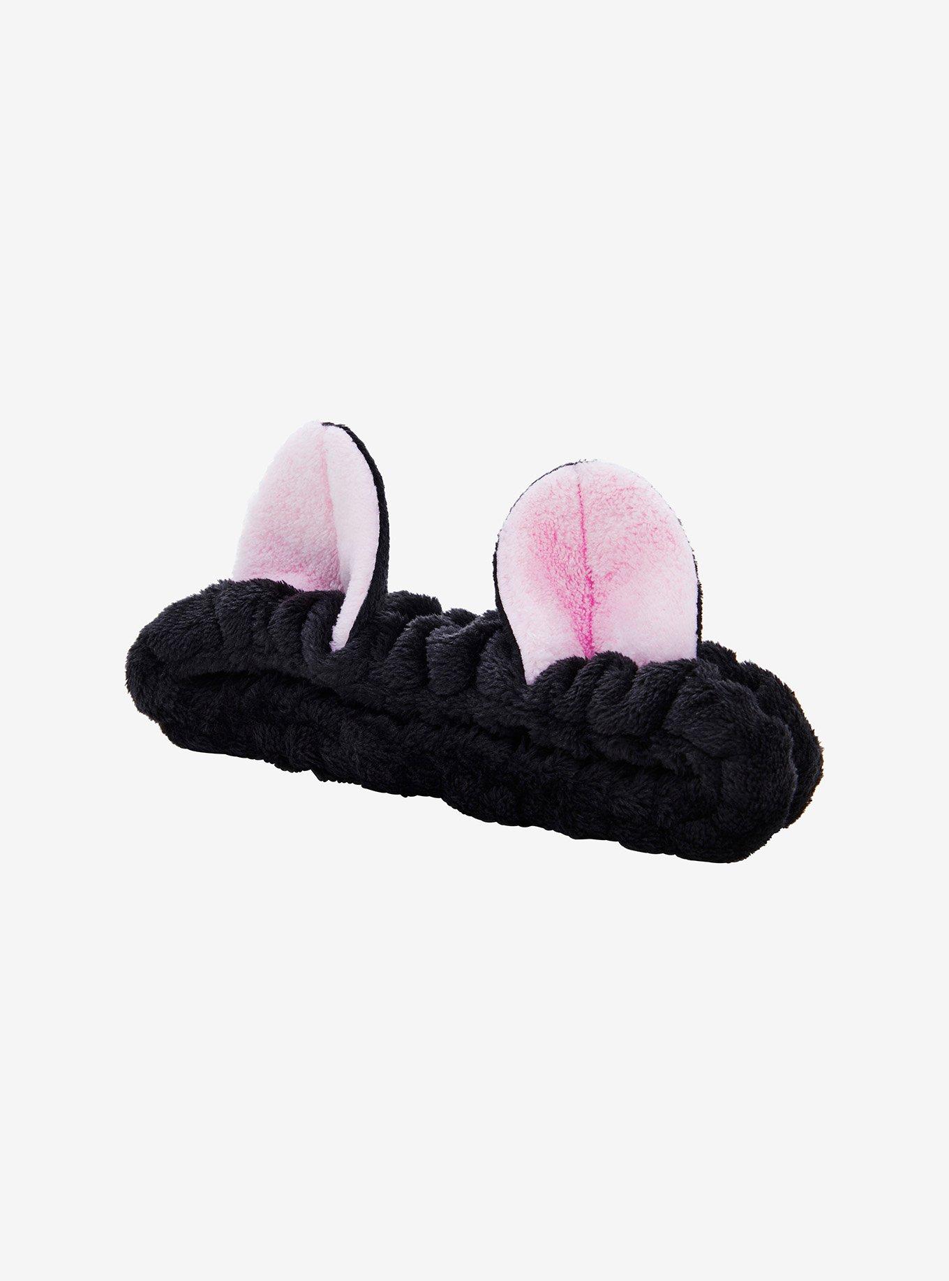 Black Cat 3D Ear Plush Spa Headband, , hi-res