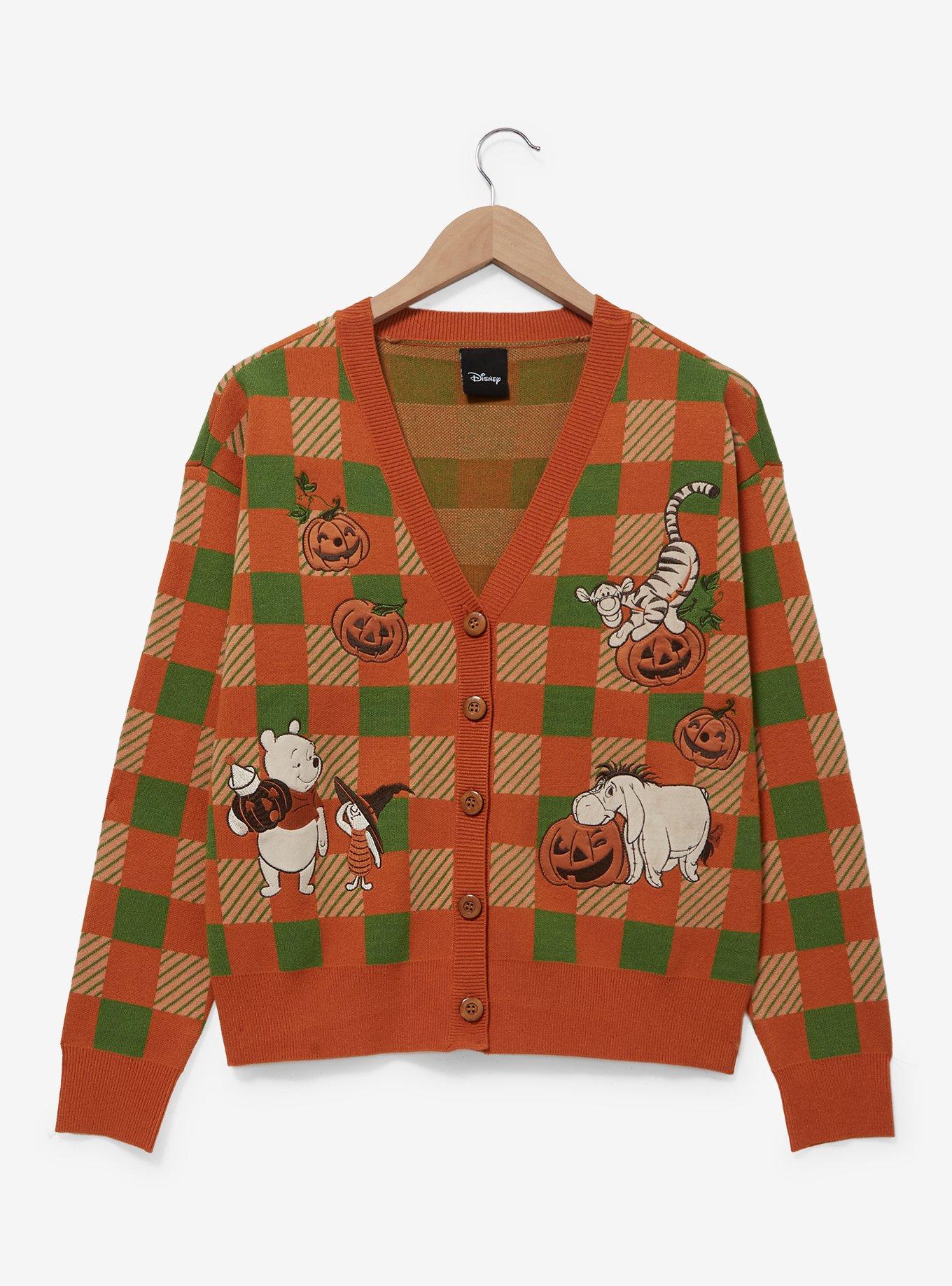 Disney Winnie the Pooh Plaid Pumpkins Cardigan, , hi-res