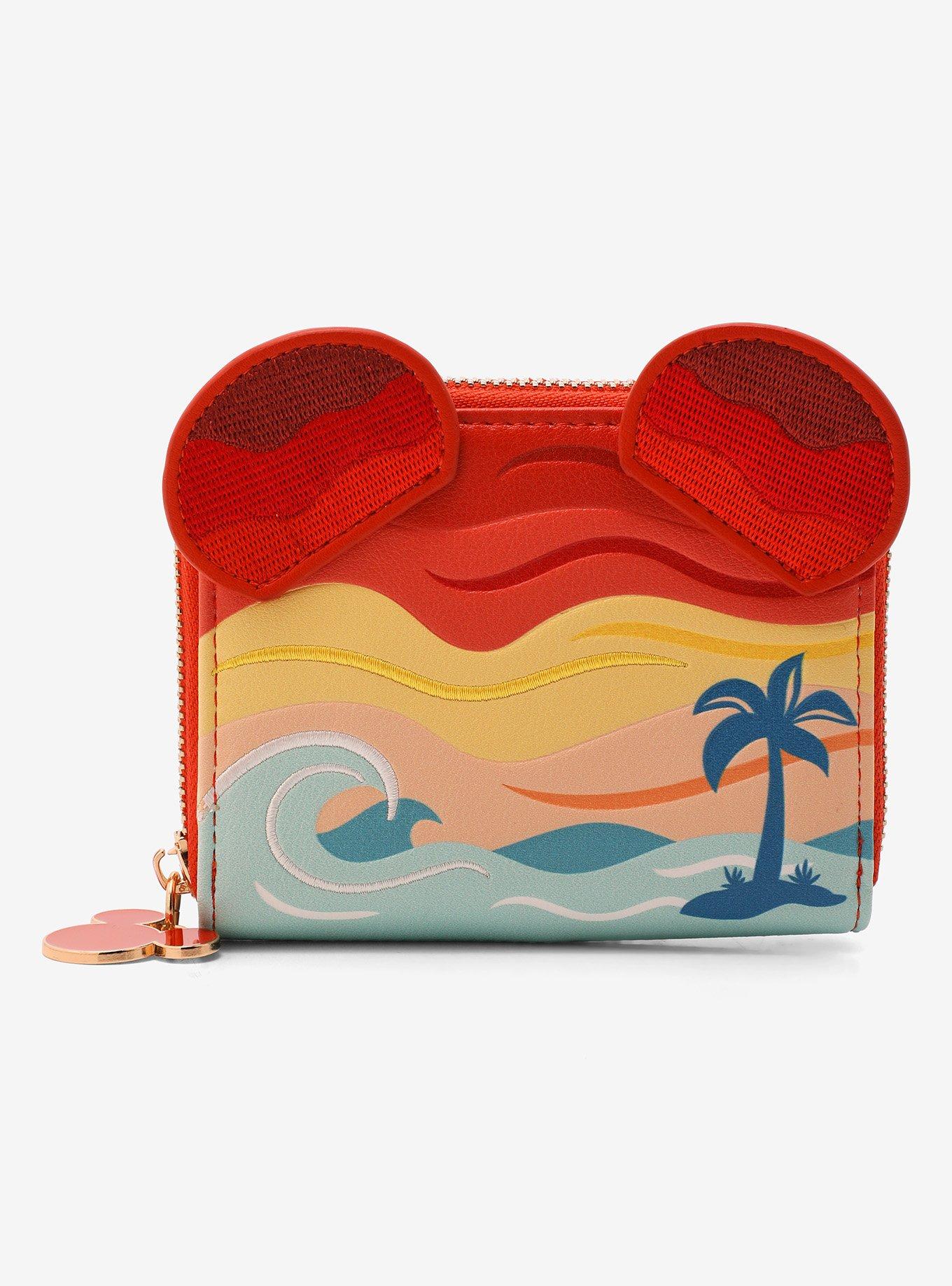 Our Universe Disney Mickey Mouse Sunset Beach Small Zip Wallet - BoxLunch Exclusive, , hi-res