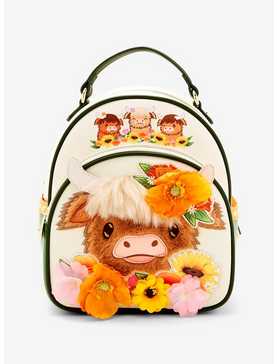 Highland Cow Floral Mini Backpack - BoxLunch Exclusive, , hi-res