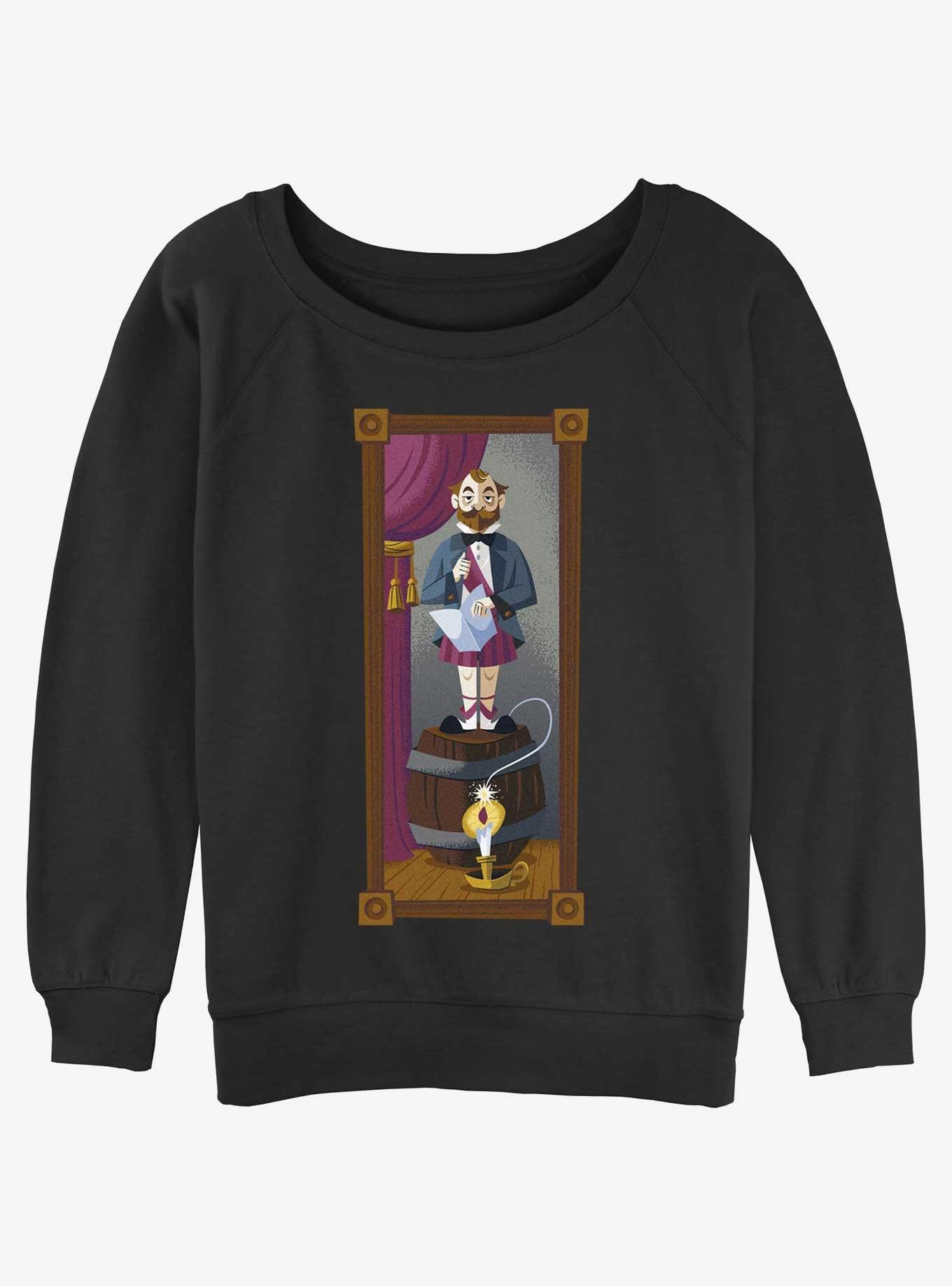 Disney The Haunted Mansion The Dynamite Gentleman Portrait Womens Slouchy Sweatshirt BoxLunch Web Exclusive, BLACK, hi-res