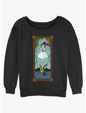 Disney The Haunted Mansion The Tightrope Walker Portrait Womens Slouchy Sweatshirt BoxLunch Web Exclusive, , hi-res