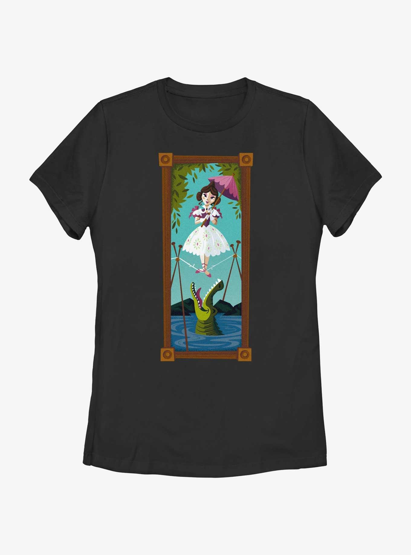 Disney The Haunted Mansion The Tightrope Walker Portrait Womens T-Shirt BoxLunch Web Exclusive, BLACK, hi-res