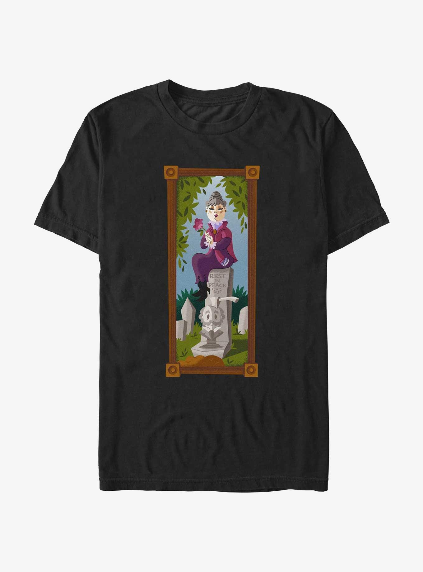 Disney The Haunted Mansion The Black Widow Portrait T-Shirt BoxLunch Web Exclusive, BLACK, hi-res