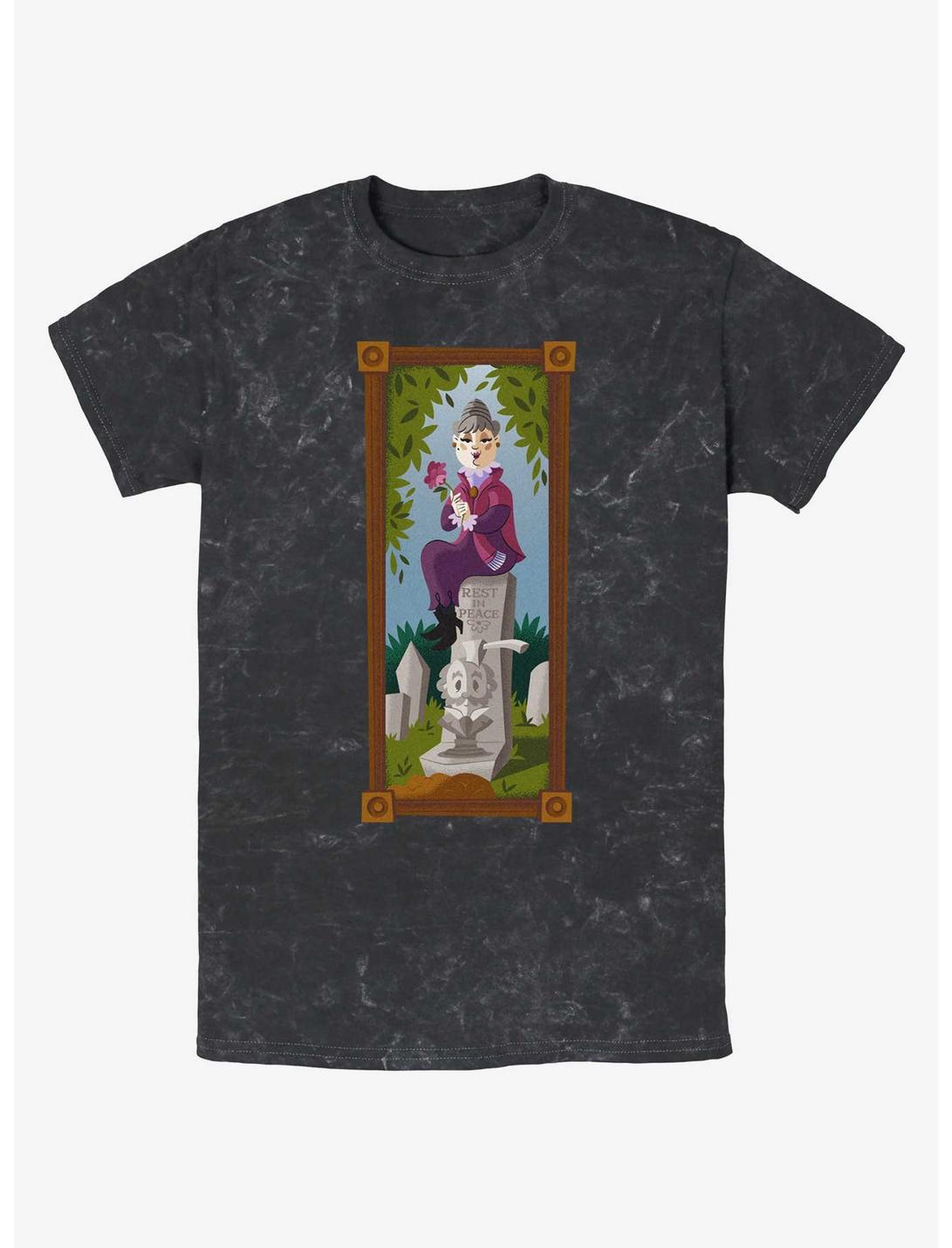 Disney The Haunted Mansion The Black Widow Portrait Mineral Wash T-Shirt BoxLunch Web Exclusive, BLACK, hi-res