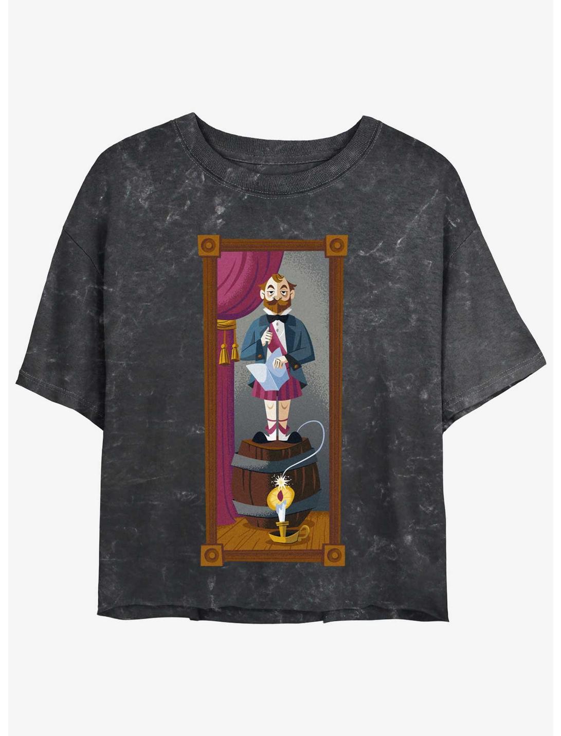 Disney The Haunted Mansion The Dynamite Gentleman Portrait Womens Mineral Wash Crop T-Shirt Her Universe Web Exclusive, BLACK, hi-res