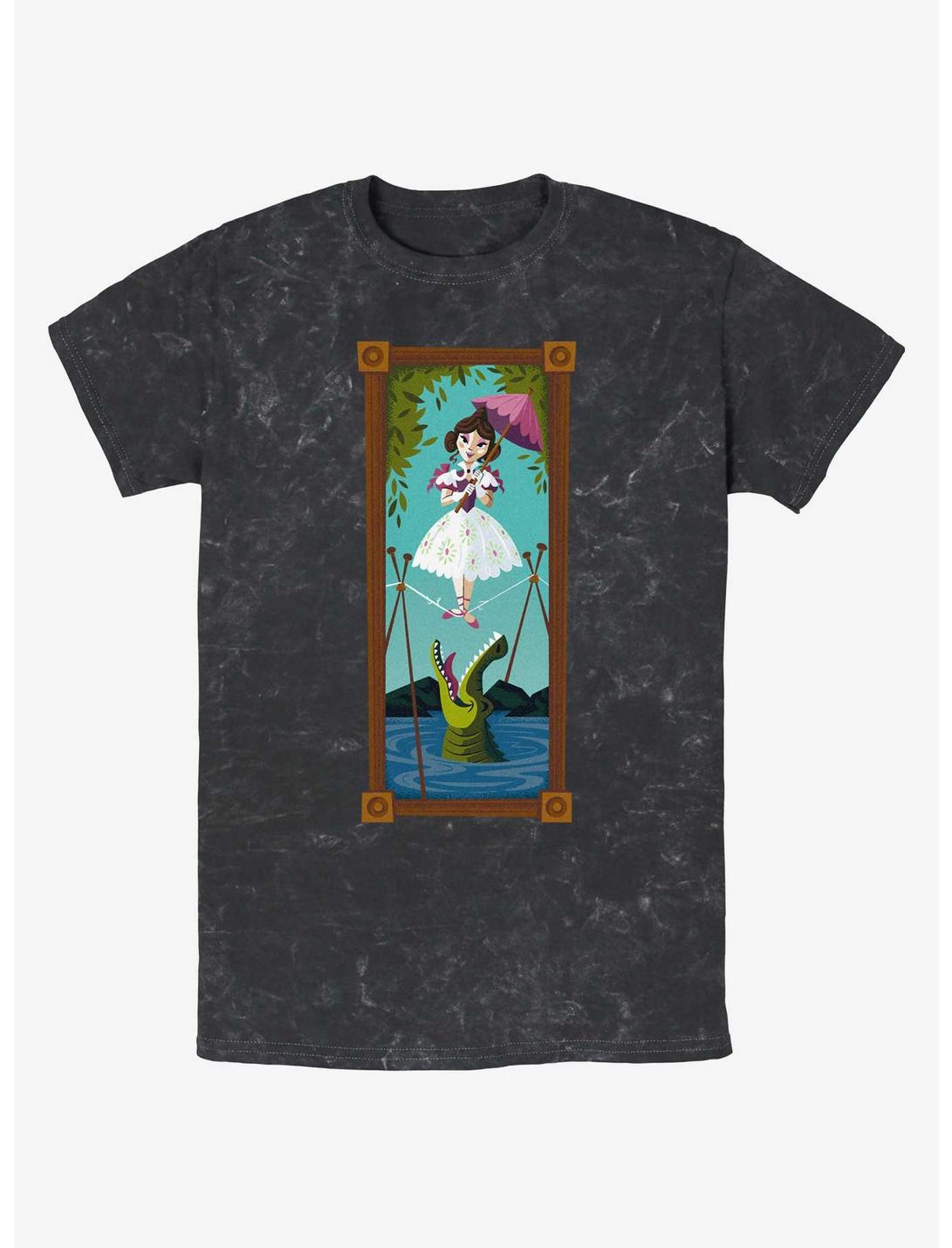 Disney The Haunted Mansion The Tightrope Walker Portrait Mineral Wash T-Shirt Her Universe Web Exclusive, BLACK, hi-res