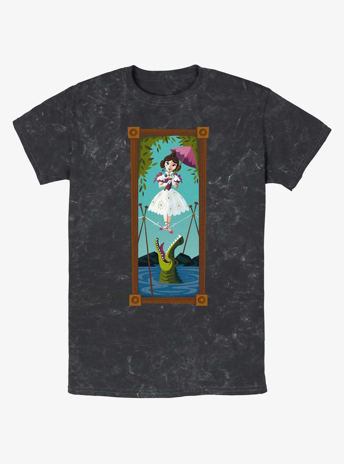Disney The Haunted Mansion Sally Slater Tightrope Walker Portrait Mineral Wash T-Shirt Her Universe Web Exclusive, BLACK, hi-res