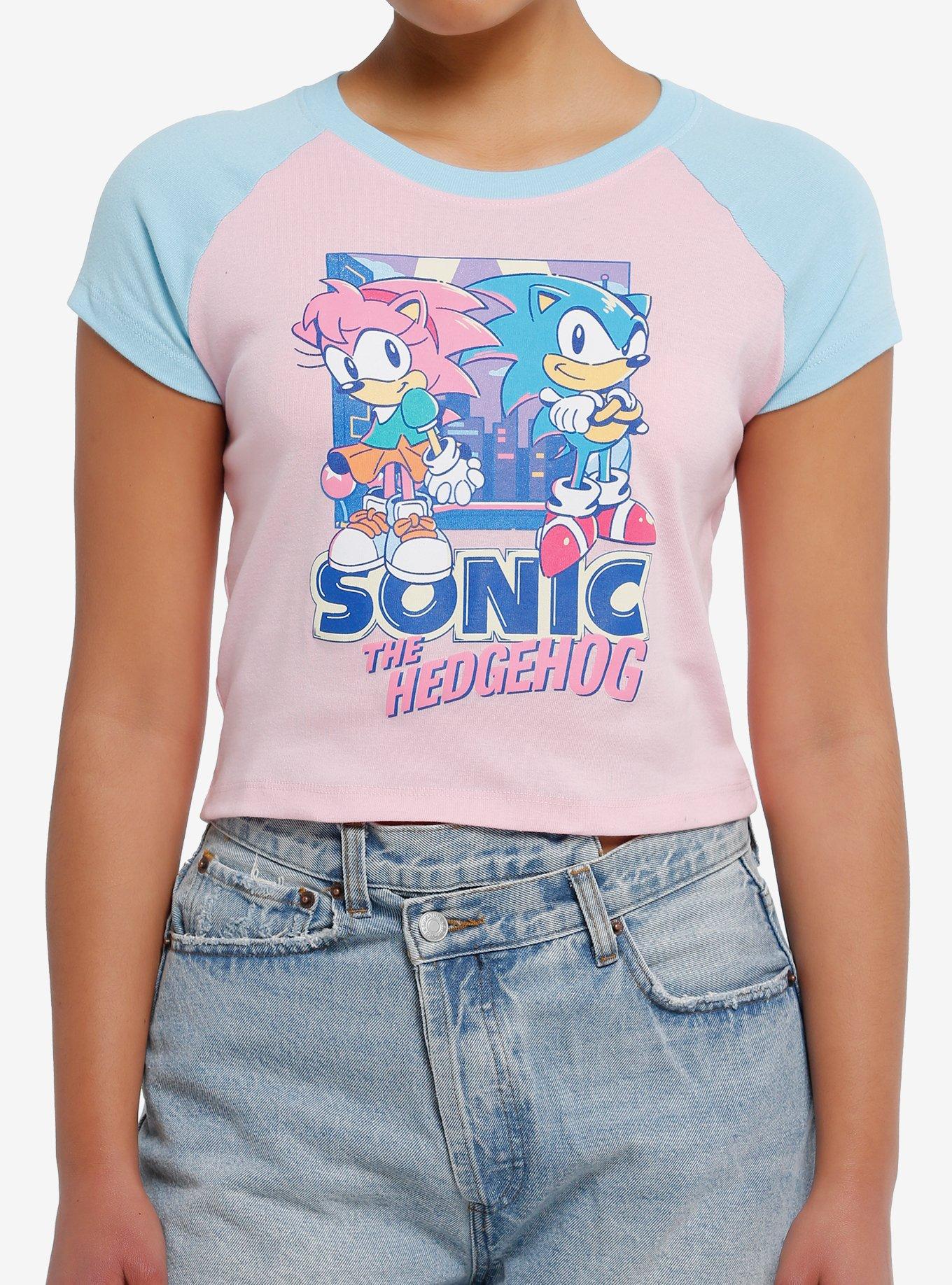 Sonic The Hedgehog Duo Pastel Girls Raglan Baby T-Shirt, MULTI, hi-res