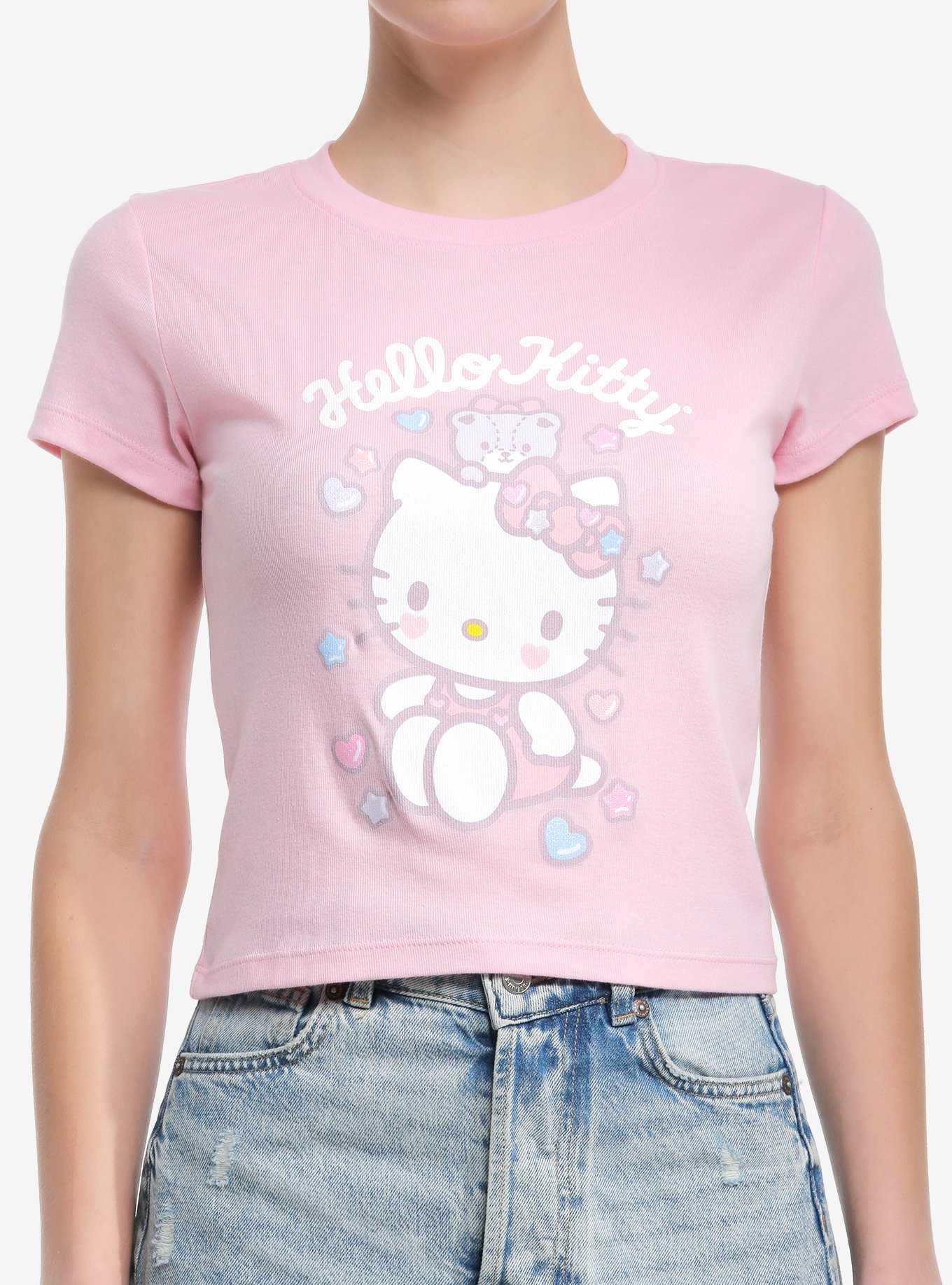 Hello Kitty Winky Face Women's Crop Top T-Shirt