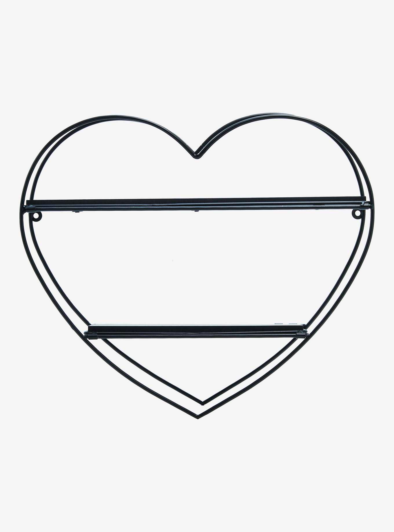 Black Heart Folding Wall Shelf, , hi-res