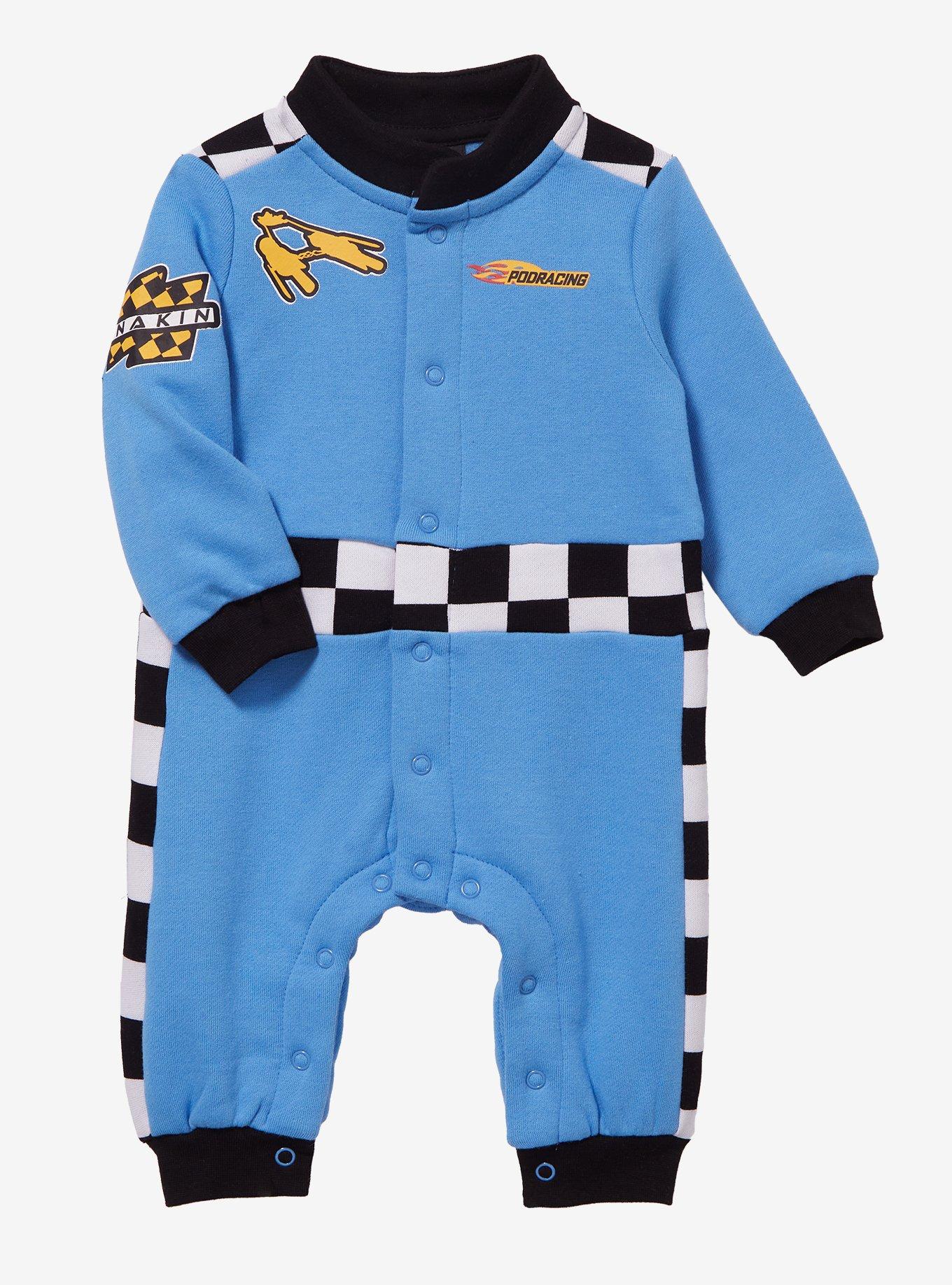 Star Wars Podracing Racing Suit Infant One-Piece - BoxLunch Exclusive, BLUE, hi-res