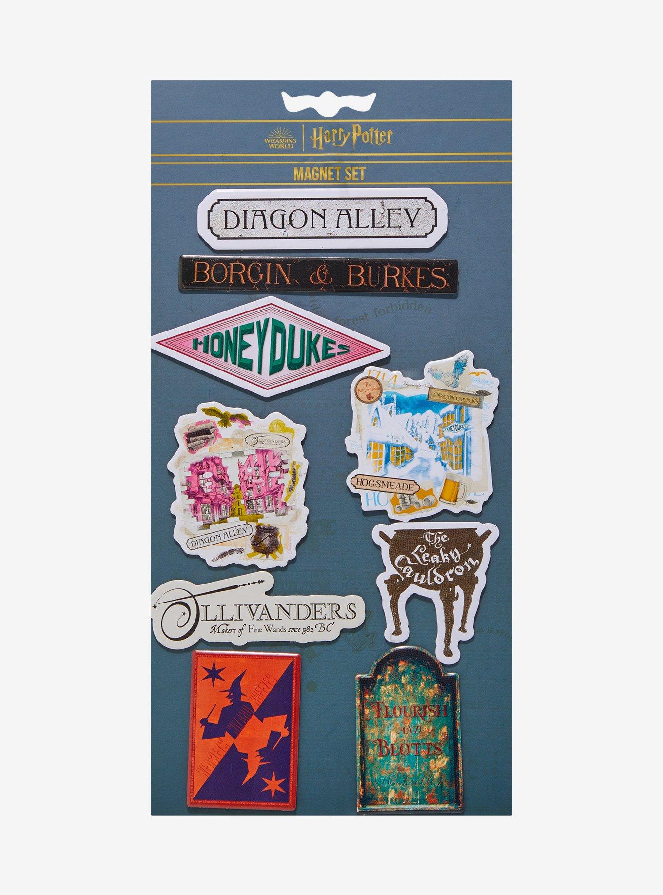 Harry Potter Diagon Alley Shop Signs Magnet Set