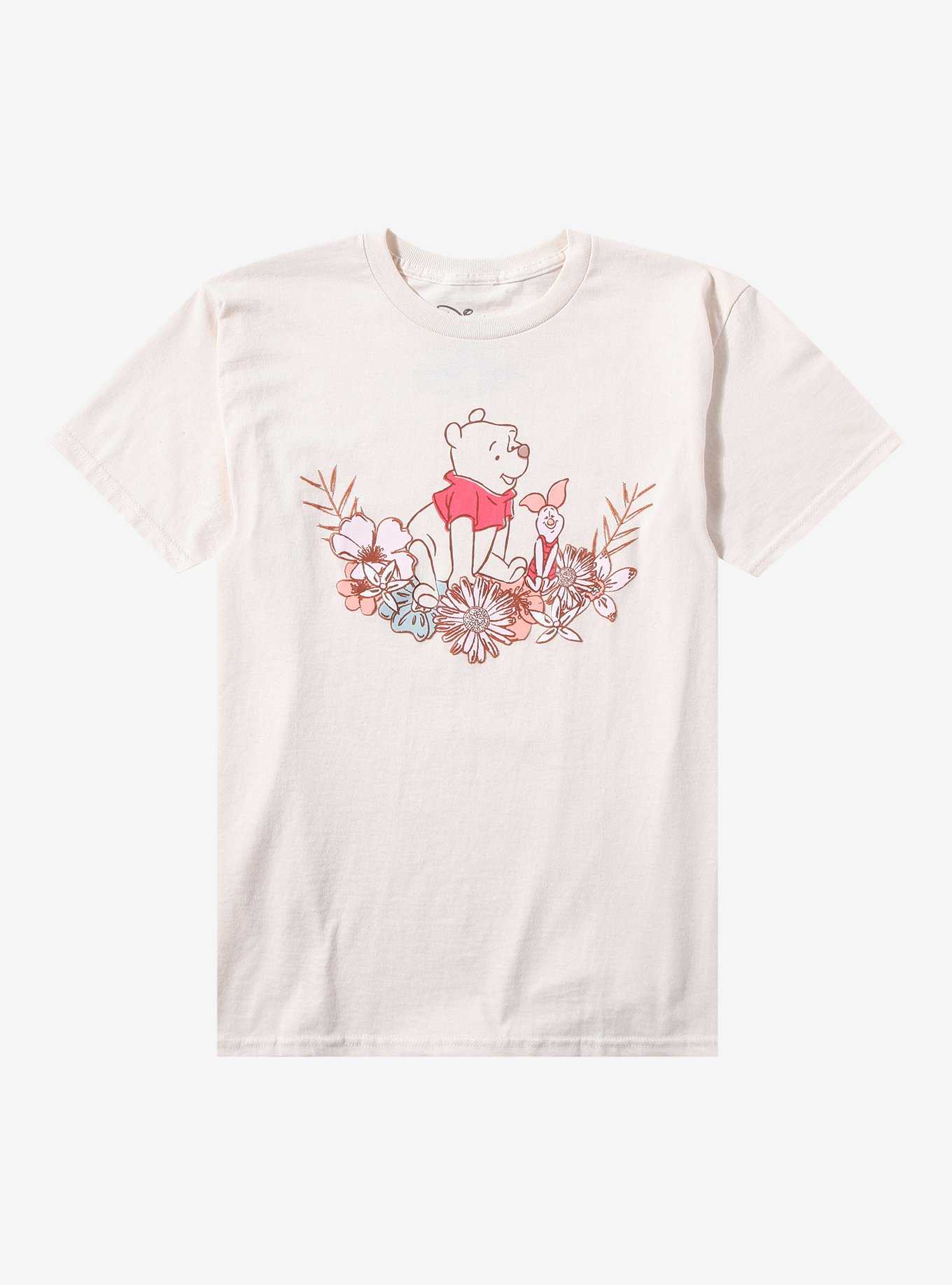 Disney Winnie The Pooh Pastel Floral Boyfriend Fit Girls T-Shirt, , hi-res