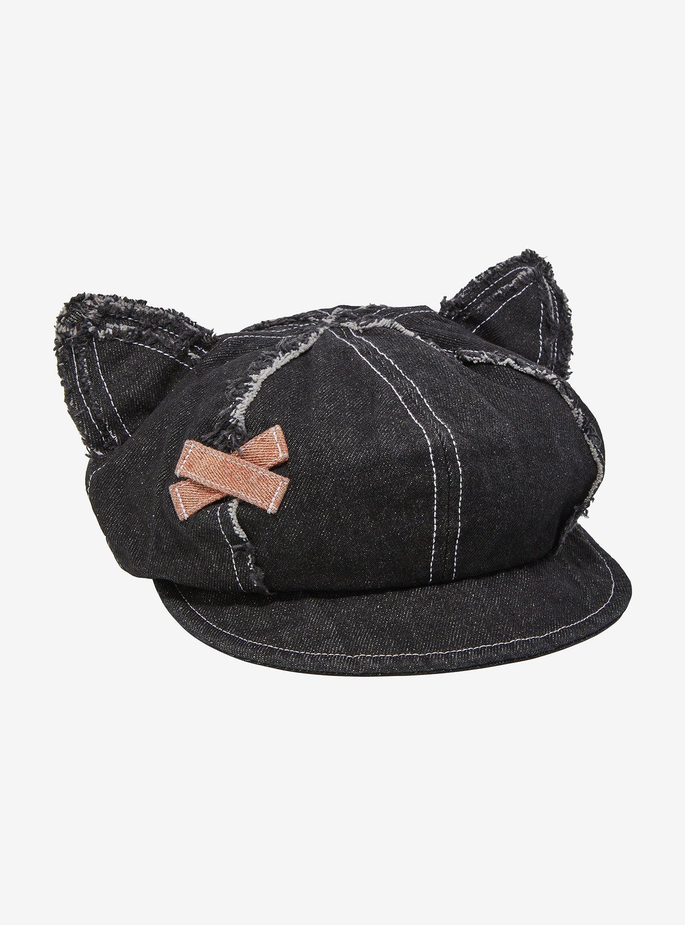 Cat Ear Contrast Stitch Cabbie Hat, , hi-res